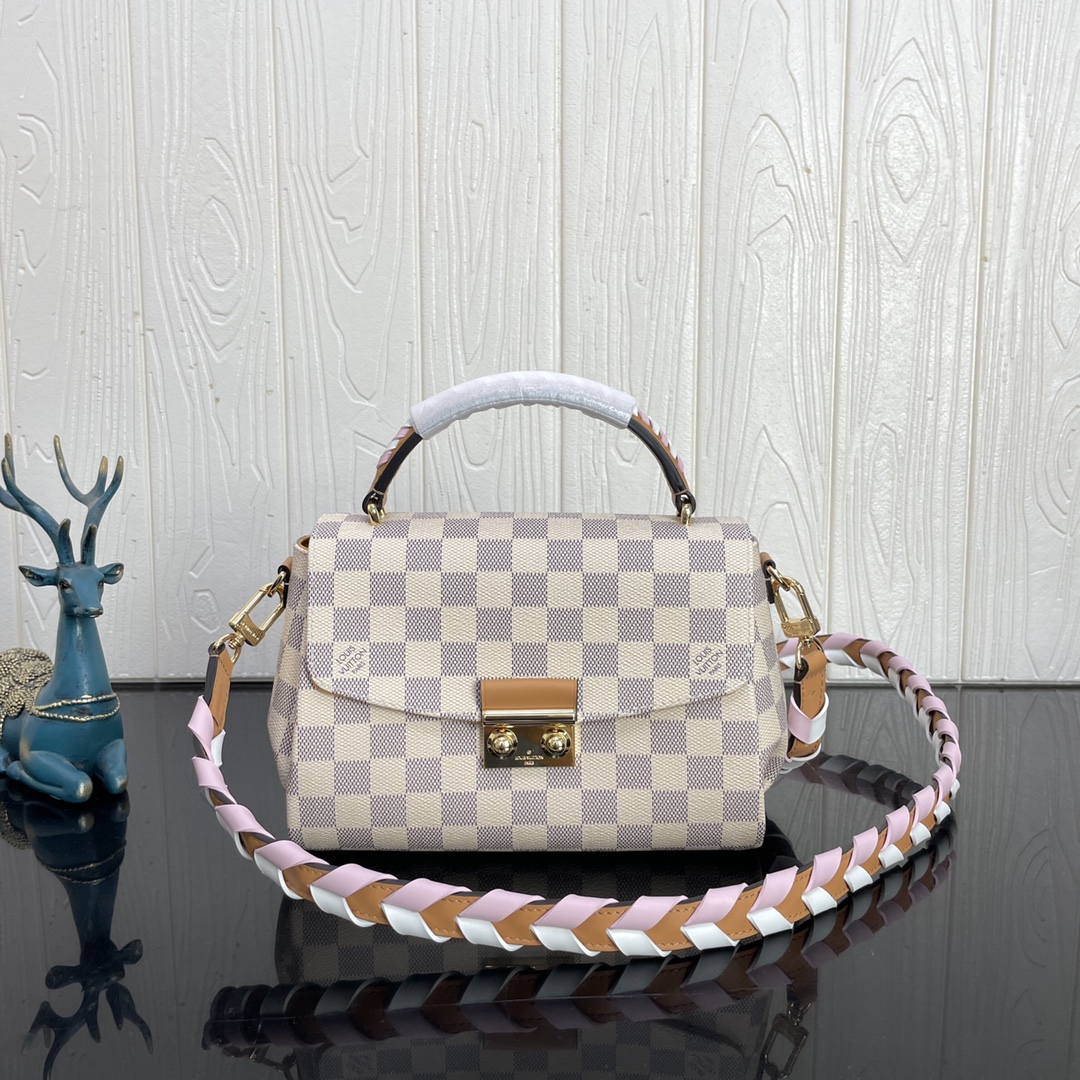 Good Price Louis Vuitton Croisette Damier Azur Canvas Hadnbags N50053 For Womens Replica