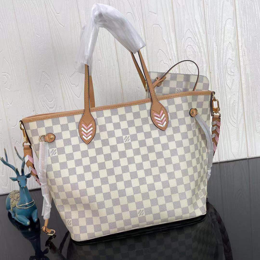 Good Price Louis Vuitton Neverfull MM Damier Azur Canvas Shoulder Bags N50047 For Womens Replica