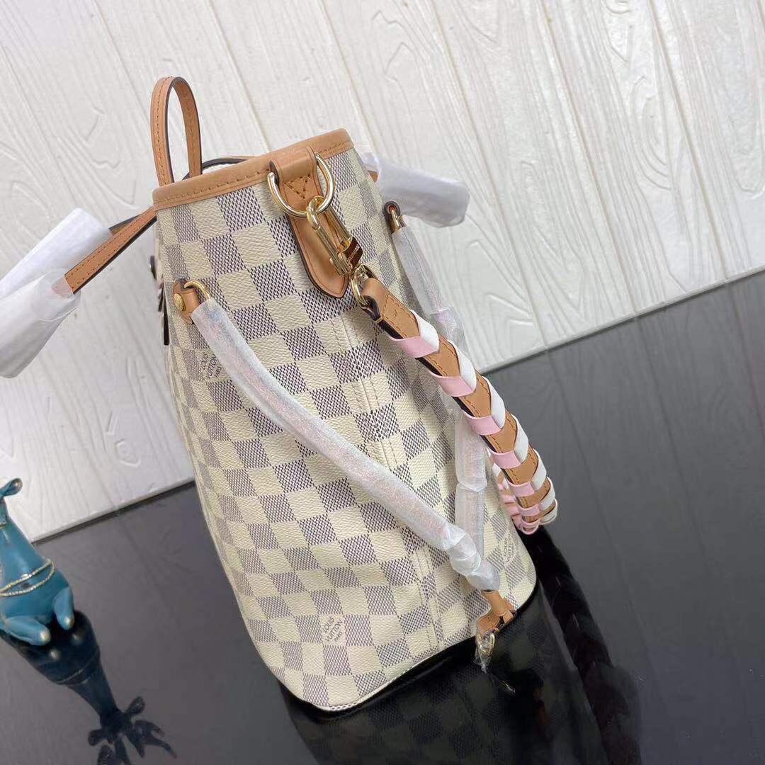 Good Price Louis Vuitton Neverfull MM Damier Azur Canvas Shoulder Bags N50047 For Womens Replica