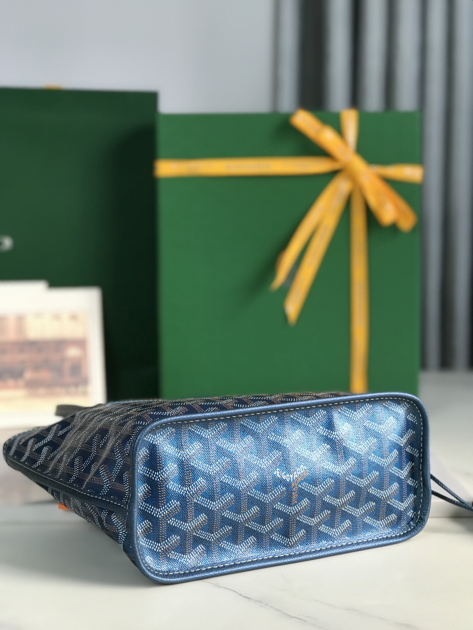 Goyard Anjou Mini Tote Bag Blue