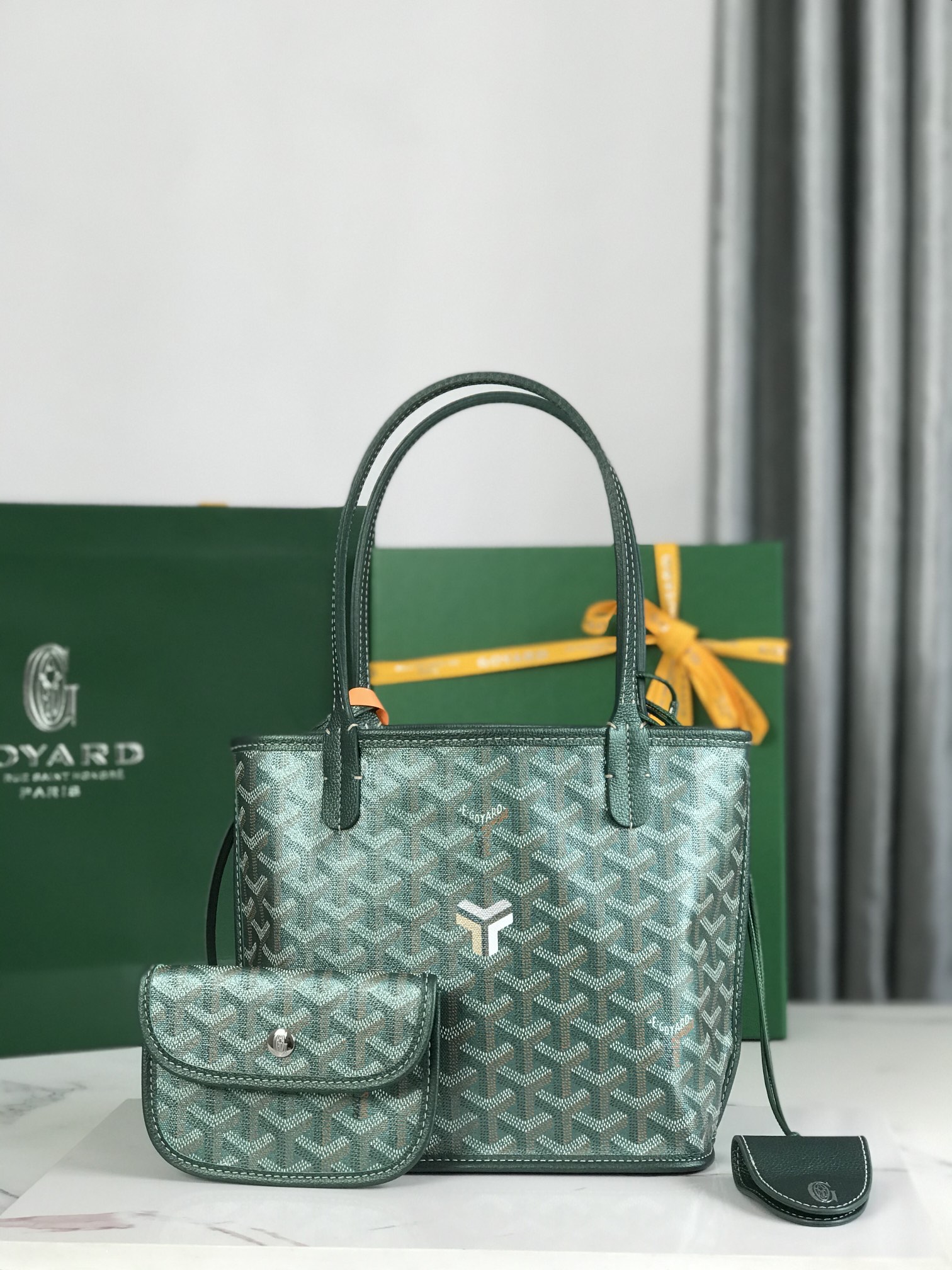 Goyard Anjou Mini Tote Bag Green