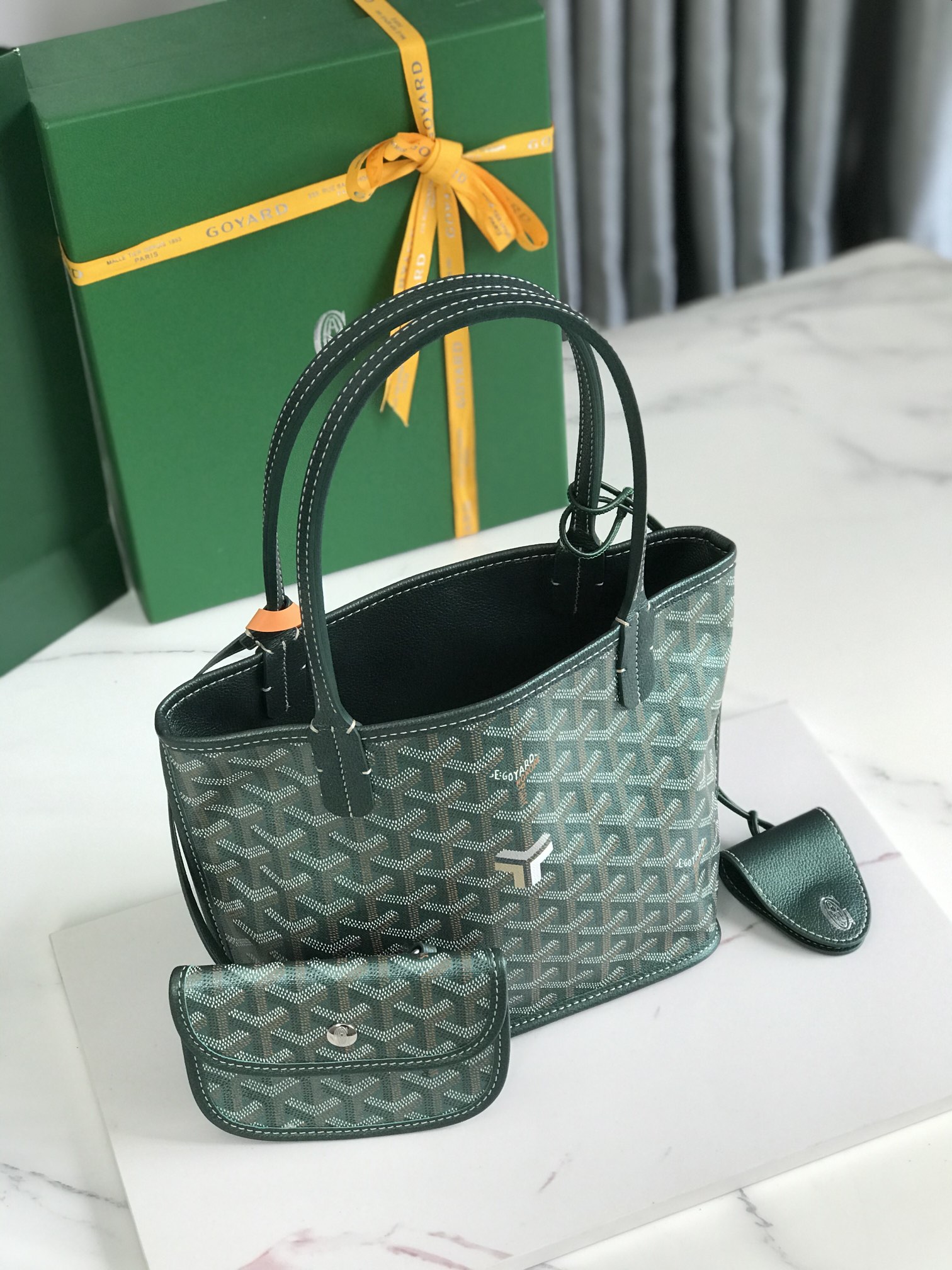 Goyard Anjou Mini Tote Bag Green