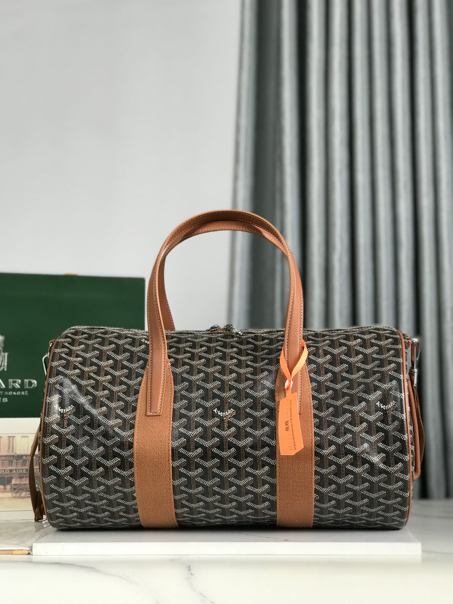 Goyard Barrel 40 Sports Bag Brown