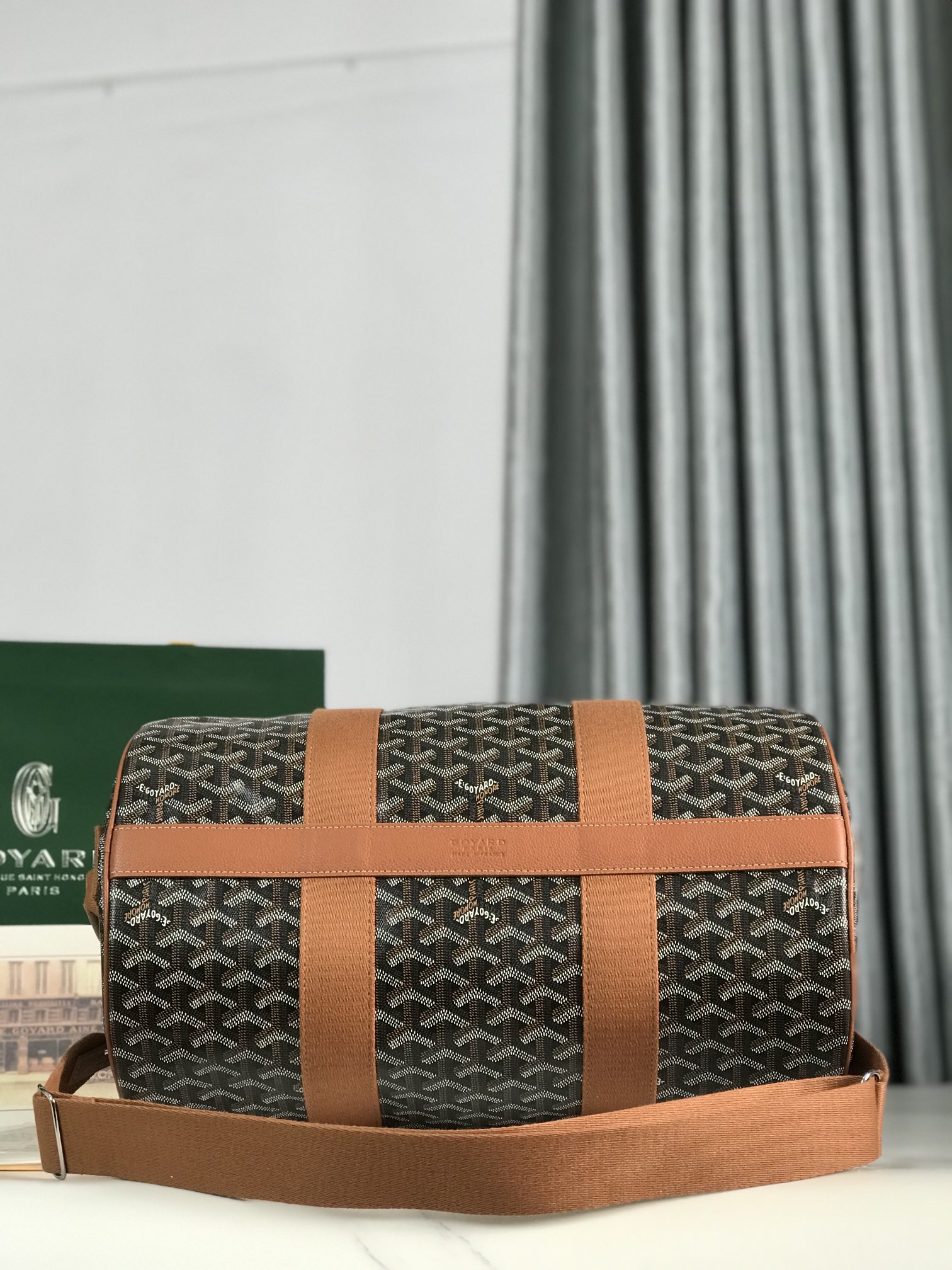 Goyard Barrel 40 Sports Bag Brown