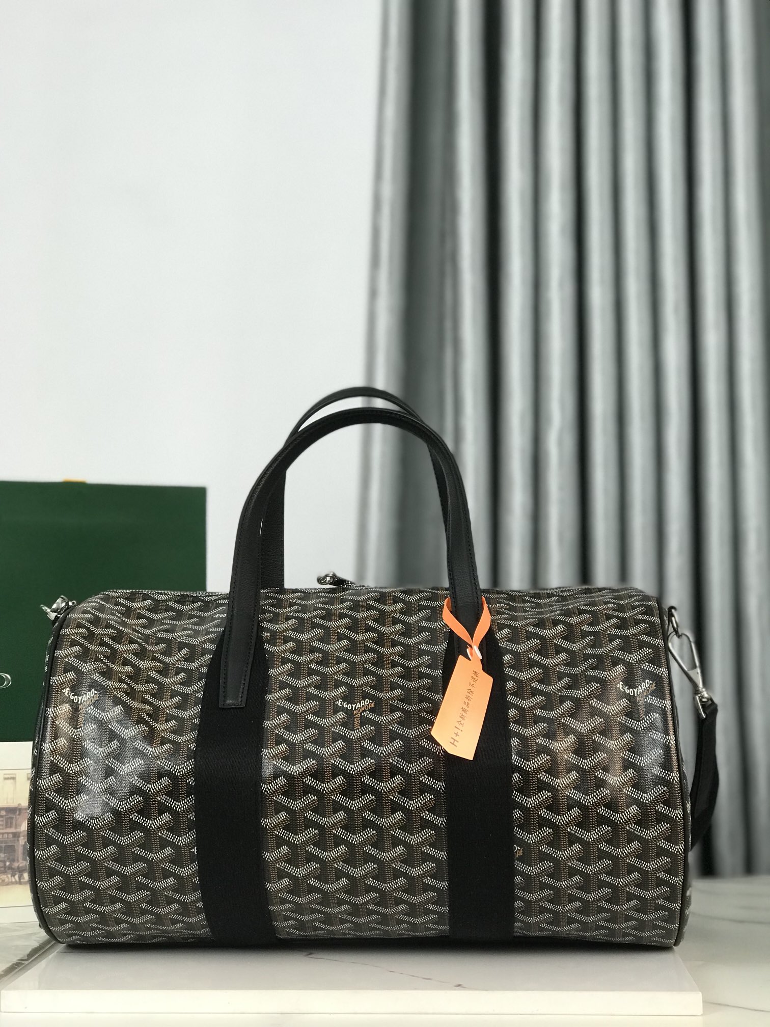 Goyard Barrel 40 Sports Bag Dark Black