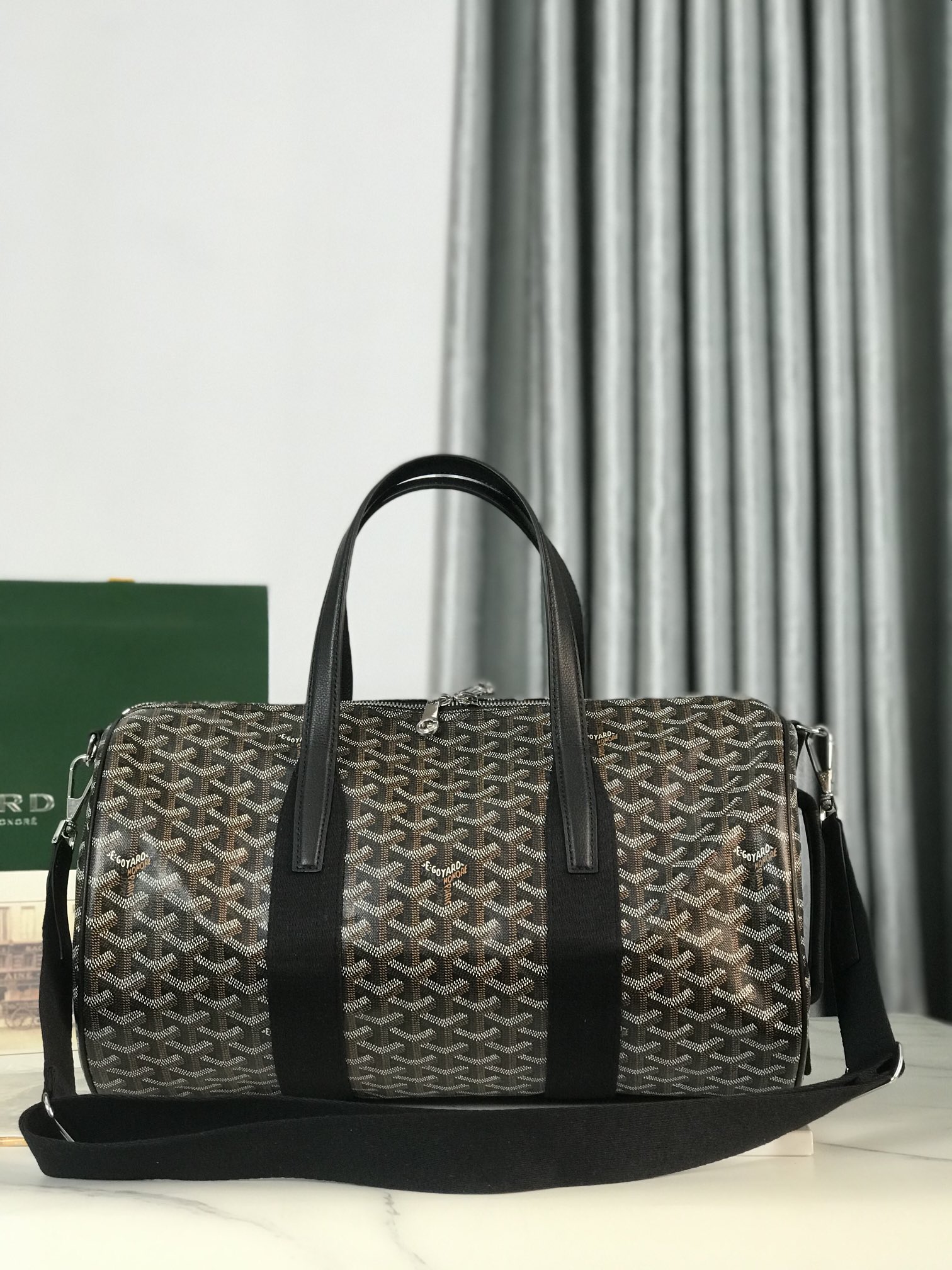 Goyard Barrel 40 Sports Bag Dark Black