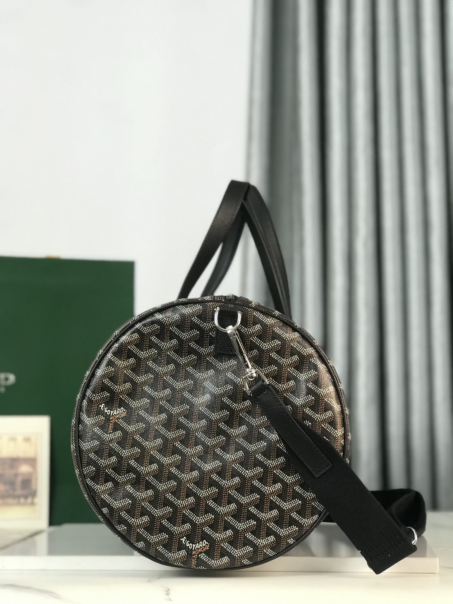 Goyard Barrel 40 Sports Bag Dark Black