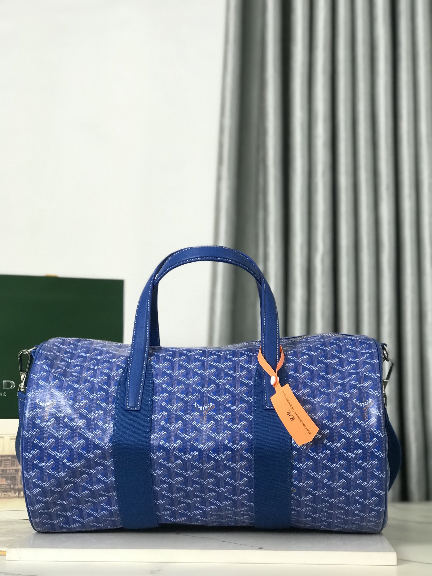 Goyard Barrel 40 Sports Bag Dark Blue