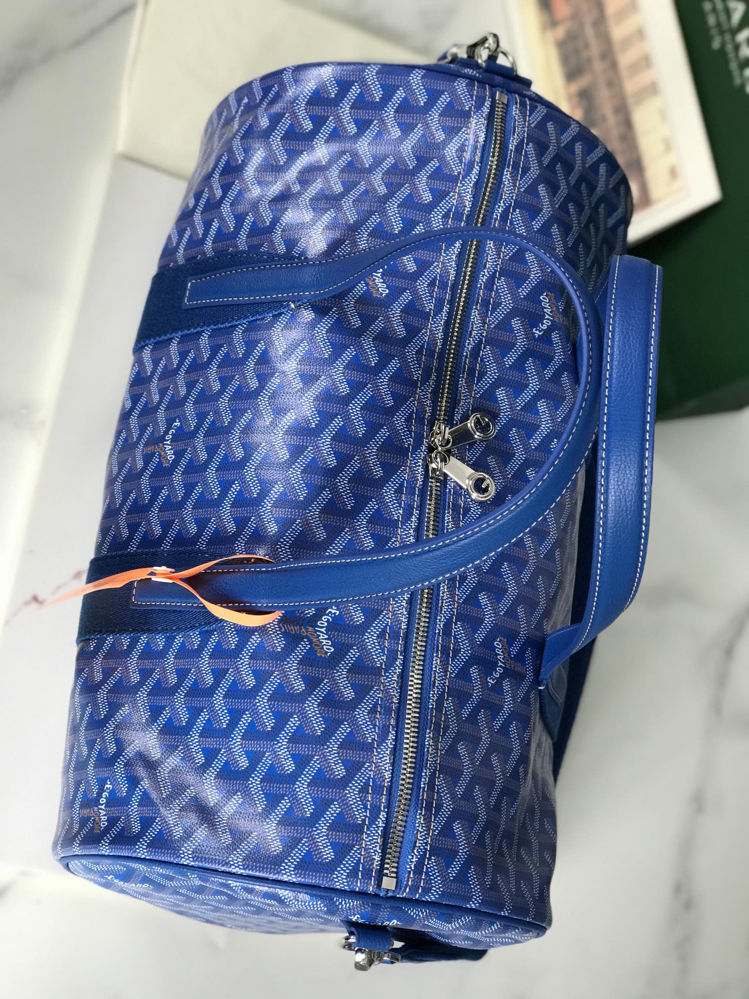 Goyard Barrel 40 Sports Bag Dark Blue