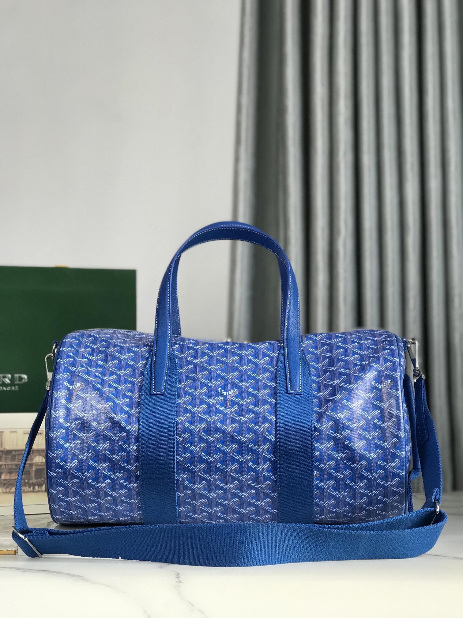 Goyard Barrel 40 Sports Bag Dark Blue