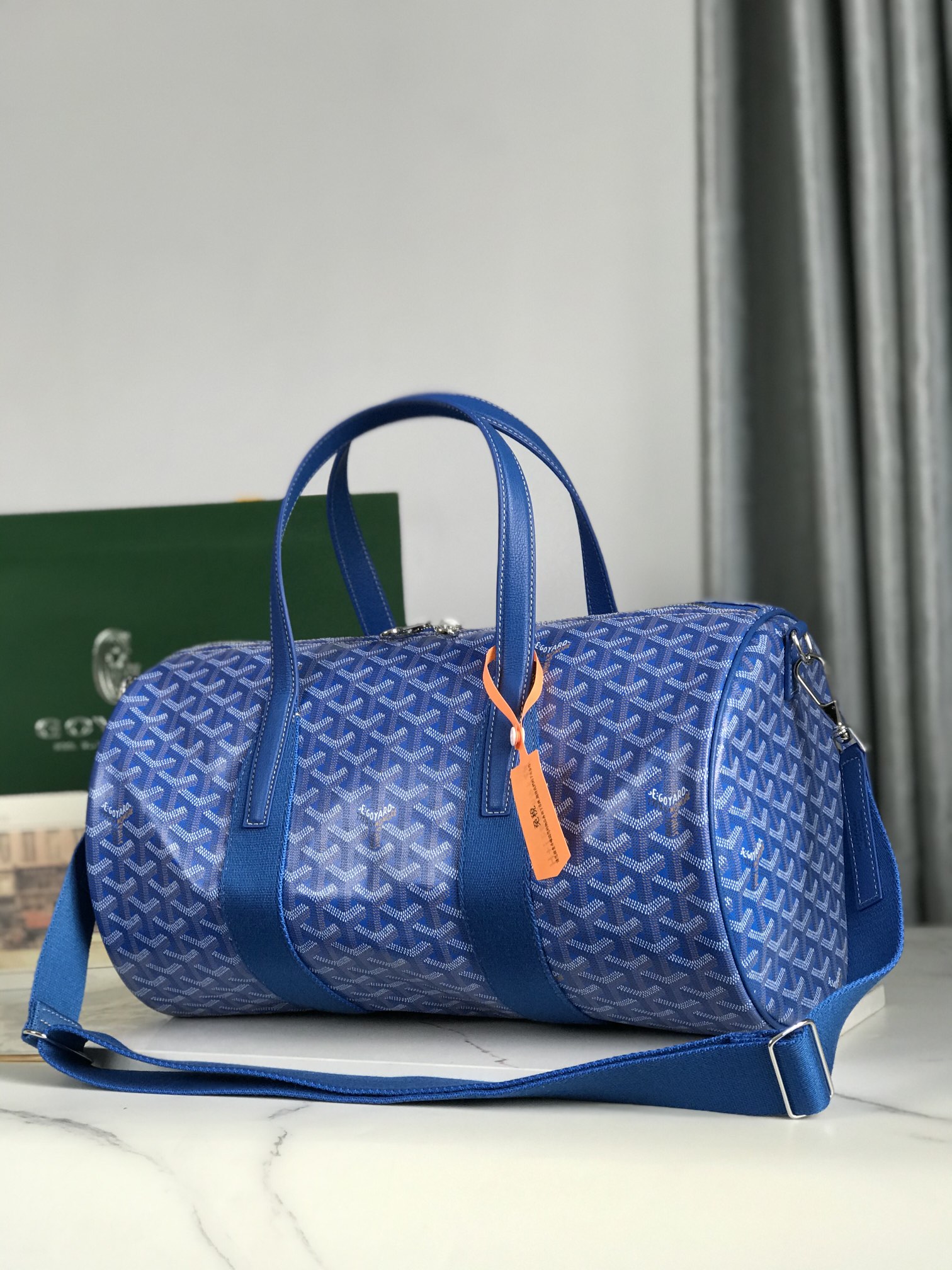 Goyard Barrel 40 Sports Bag Dark Blue