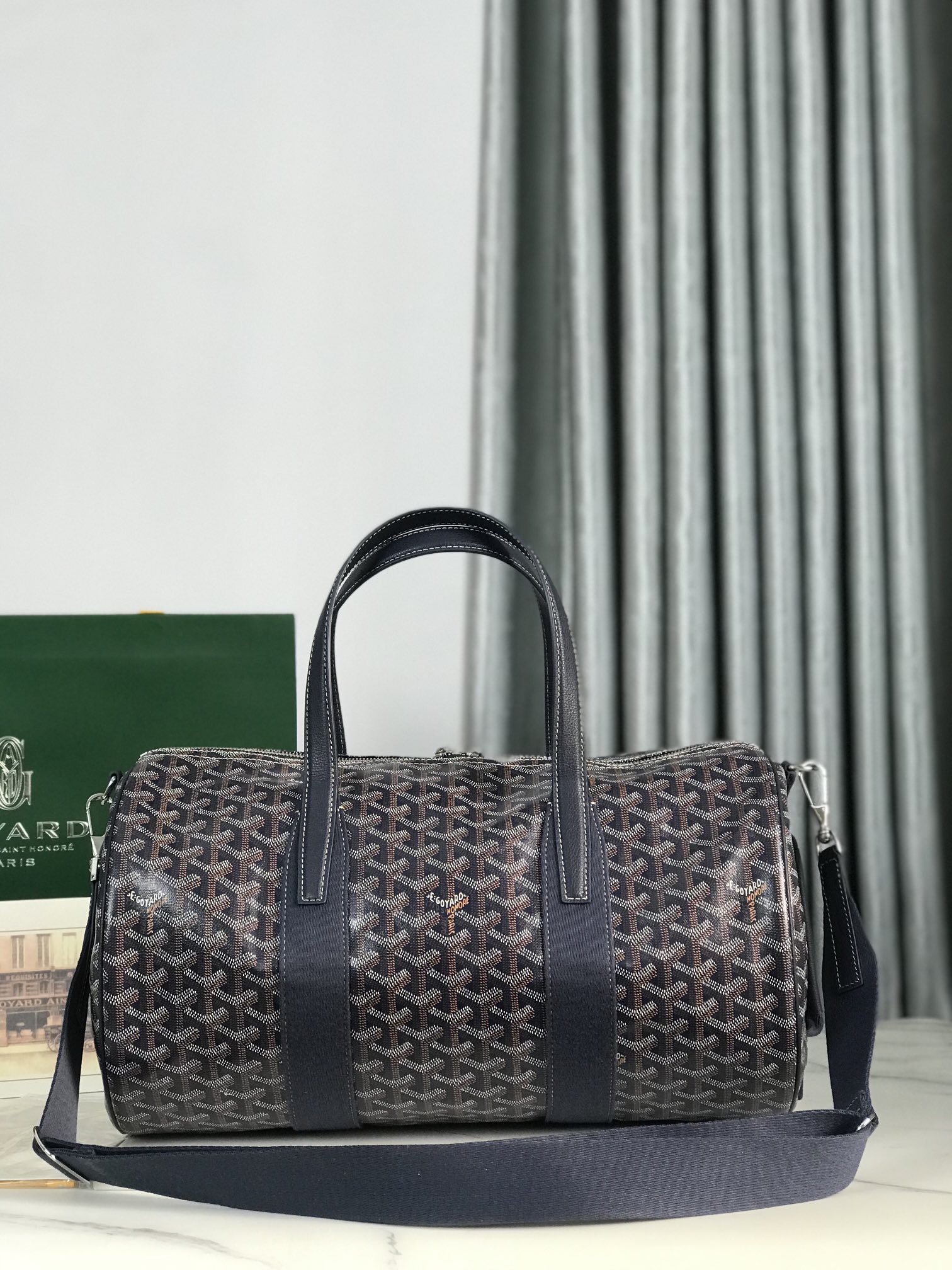 Goyard Barrel 40 Sports Bag Dark Blue