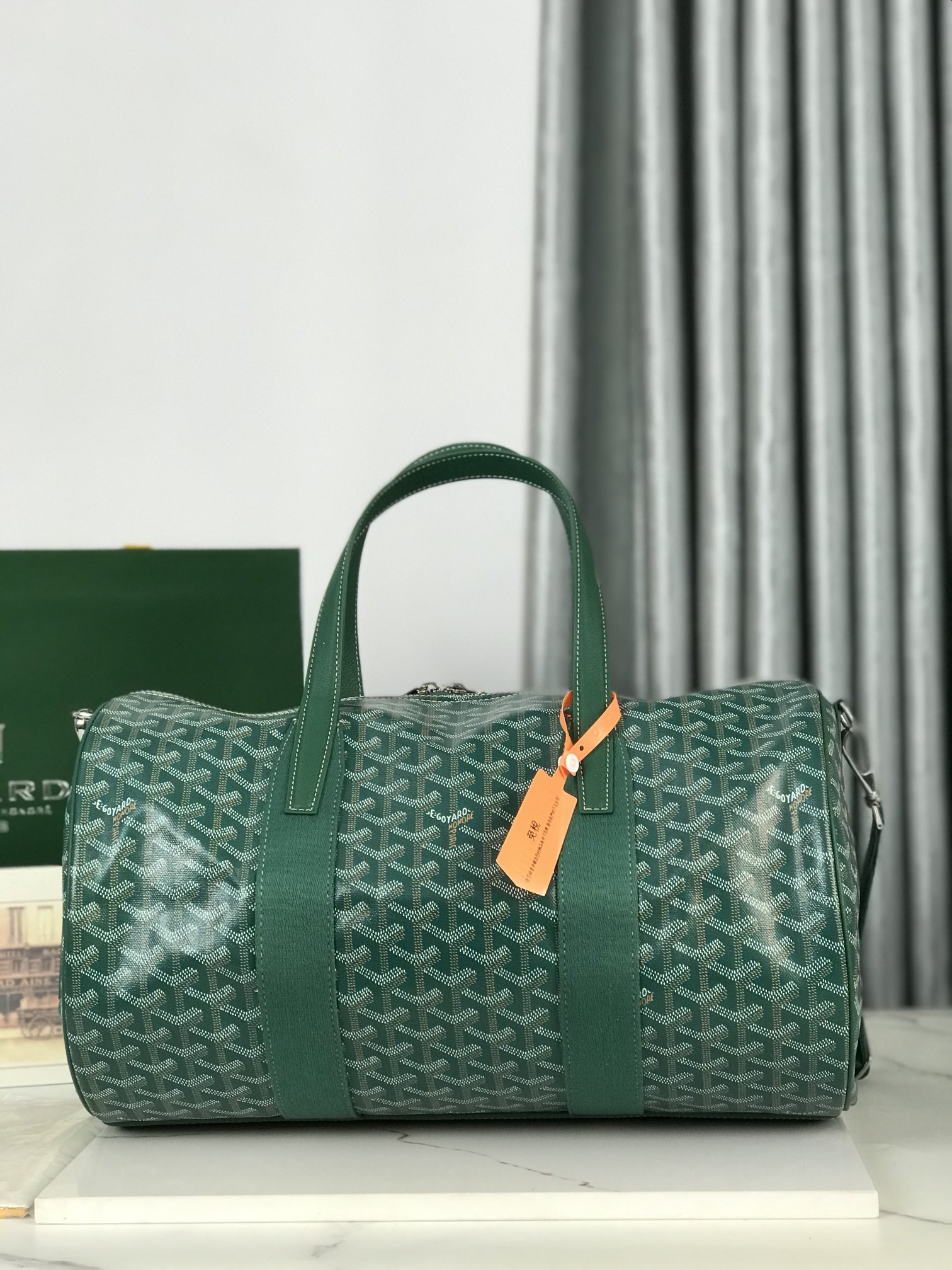 Goyard Barrel 40 Sports Bag Green