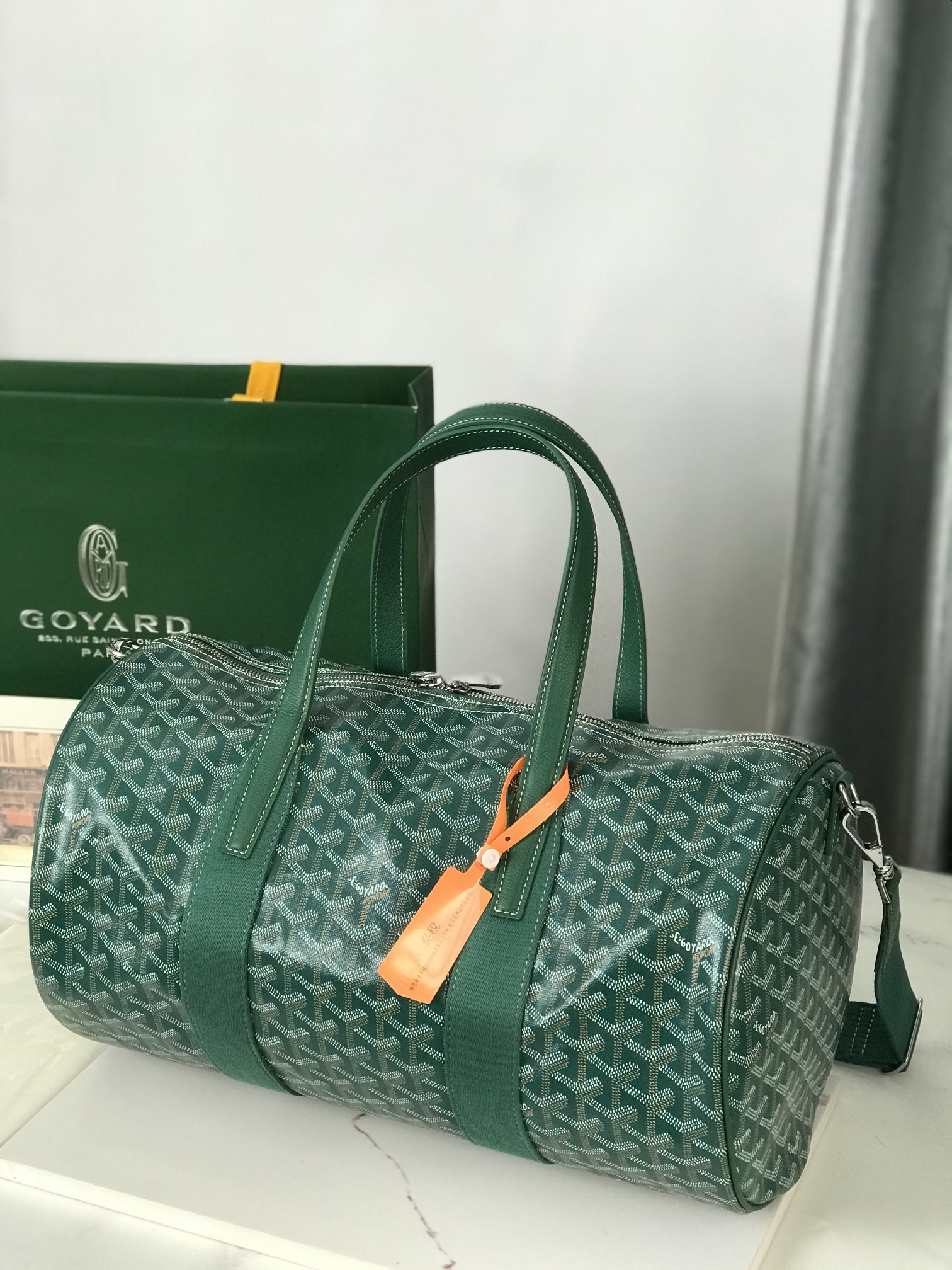 Goyard Barrel 40 Sports Bag Green