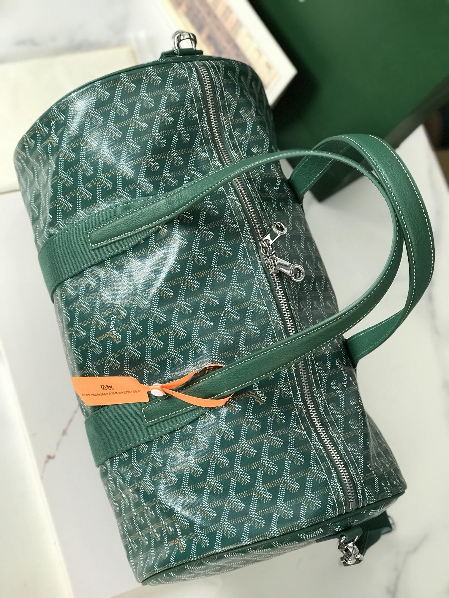 Goyard Barrel 40 Sports Bag Green