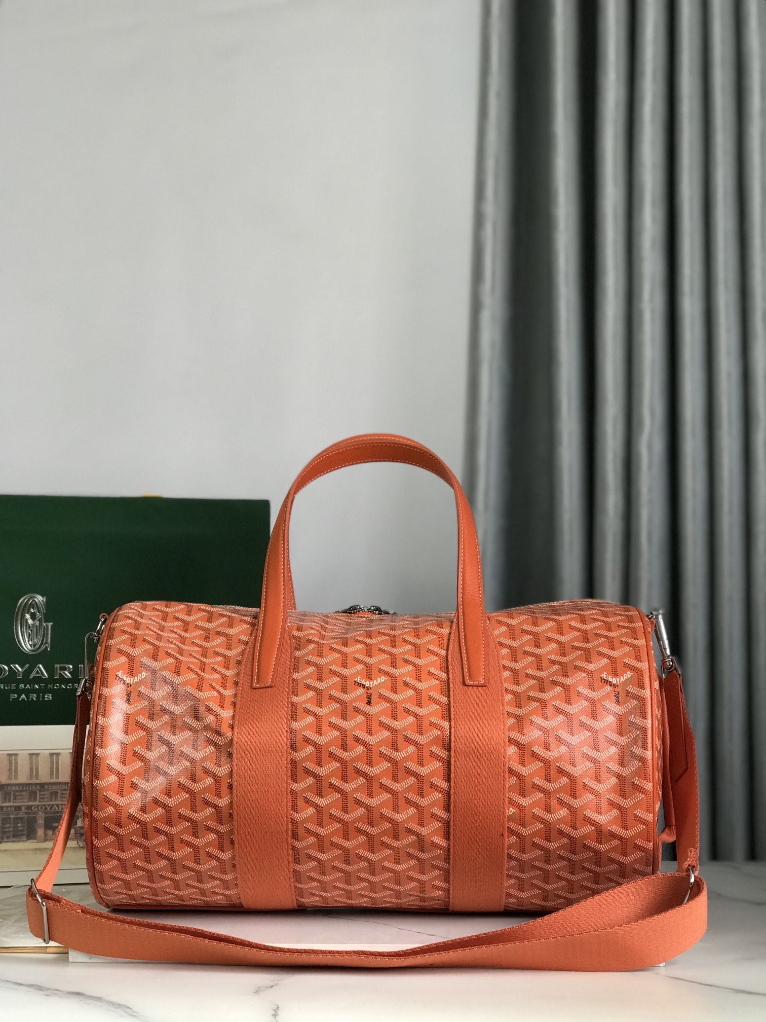 Goyard Barrel 40 Sports Bag Orange