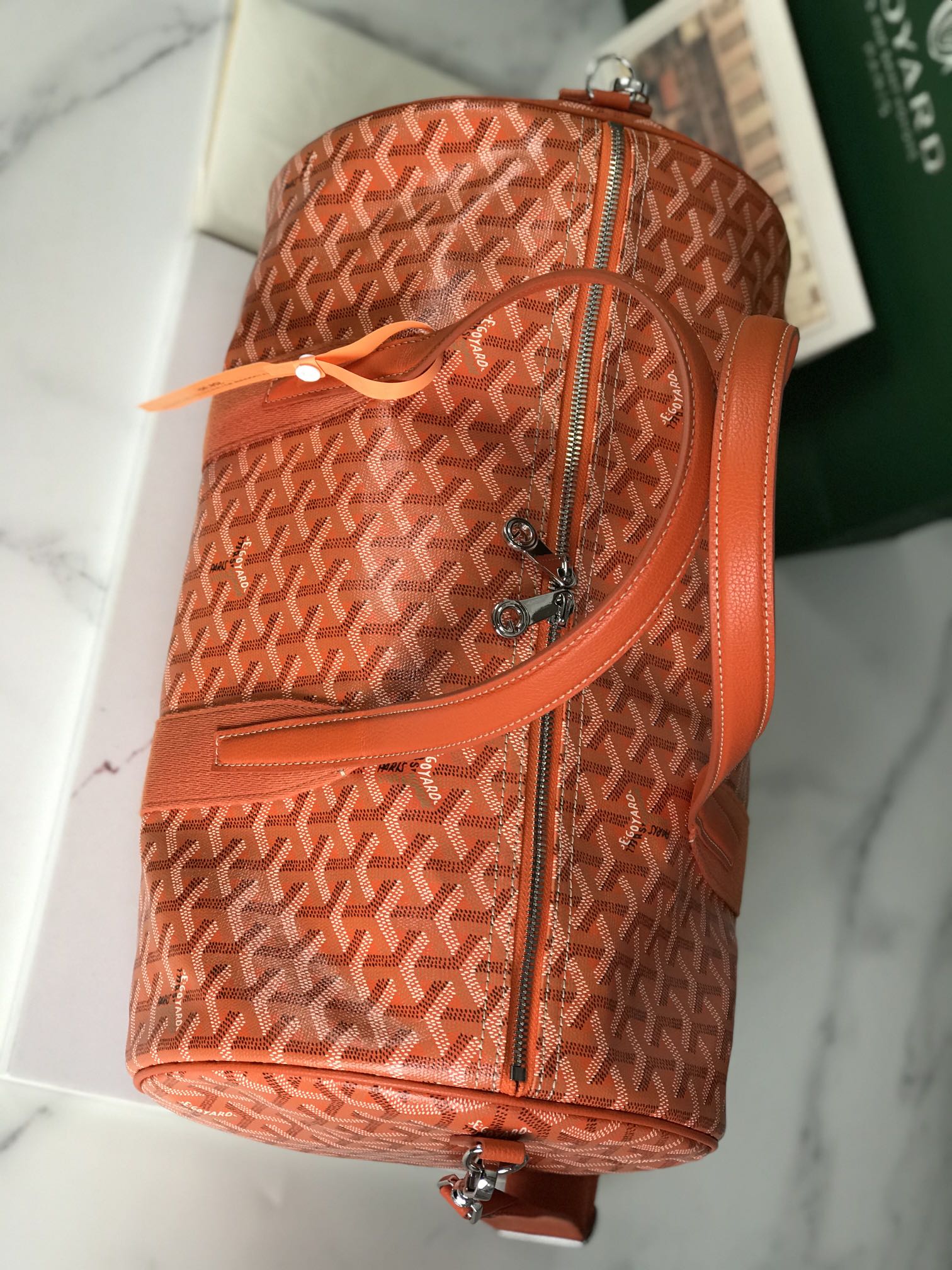 Goyard Barrel 40 Sports Bag Orange