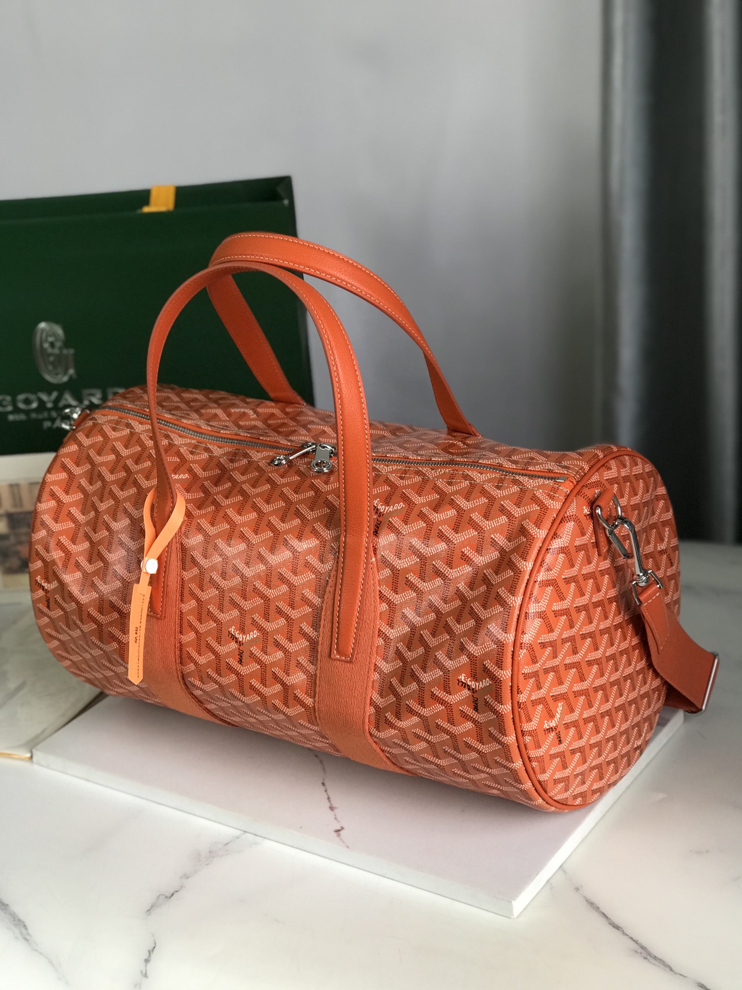 Goyard Barrel 40 Sports Bag Orange