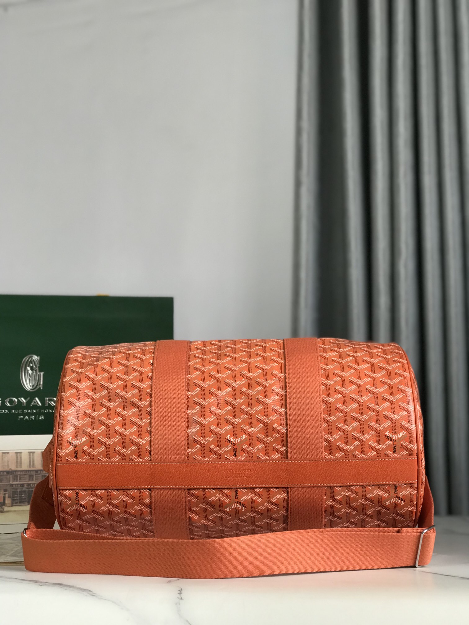 Goyard Barrel 40 Sports Bag Orange