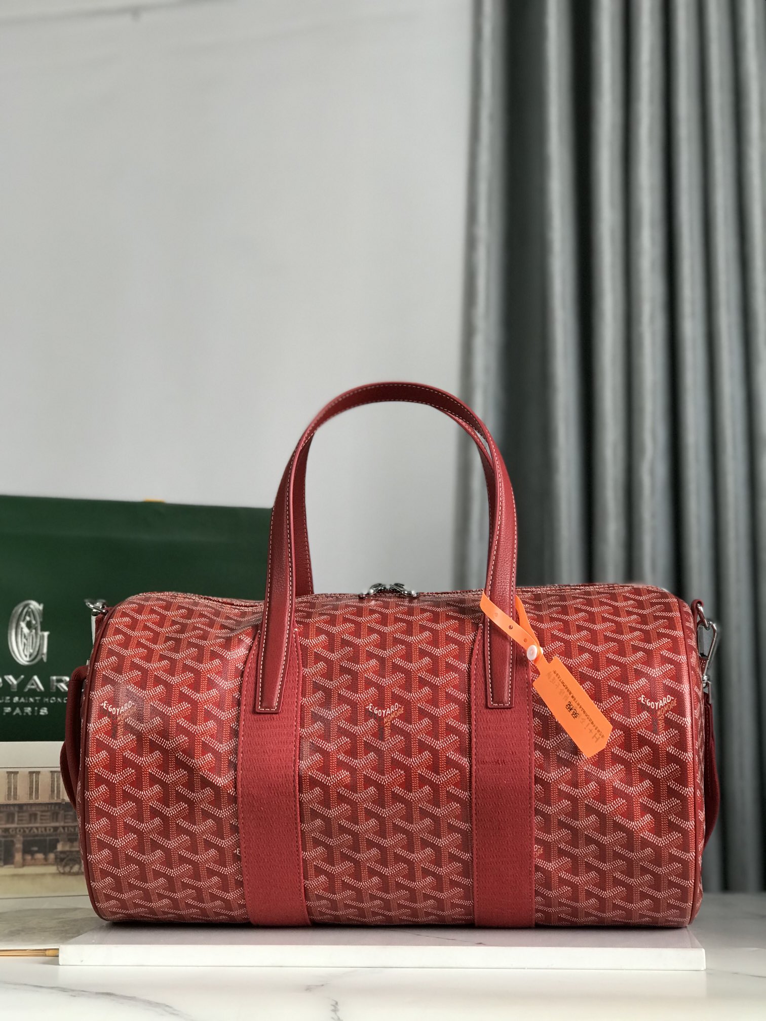 Goyard Barrel 40 Sports Bag Red