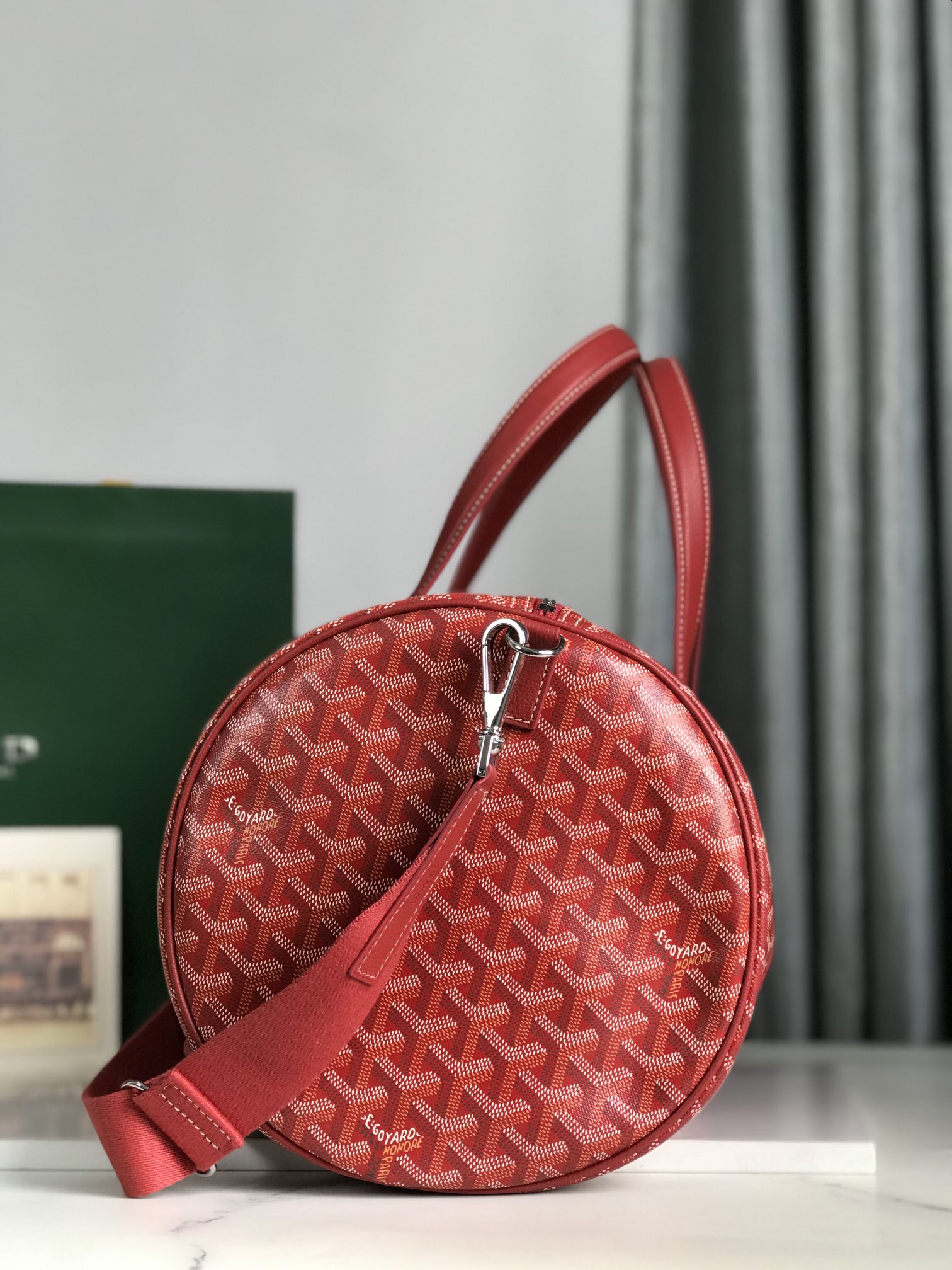 Goyard Barrel 40 Sports Bag Red