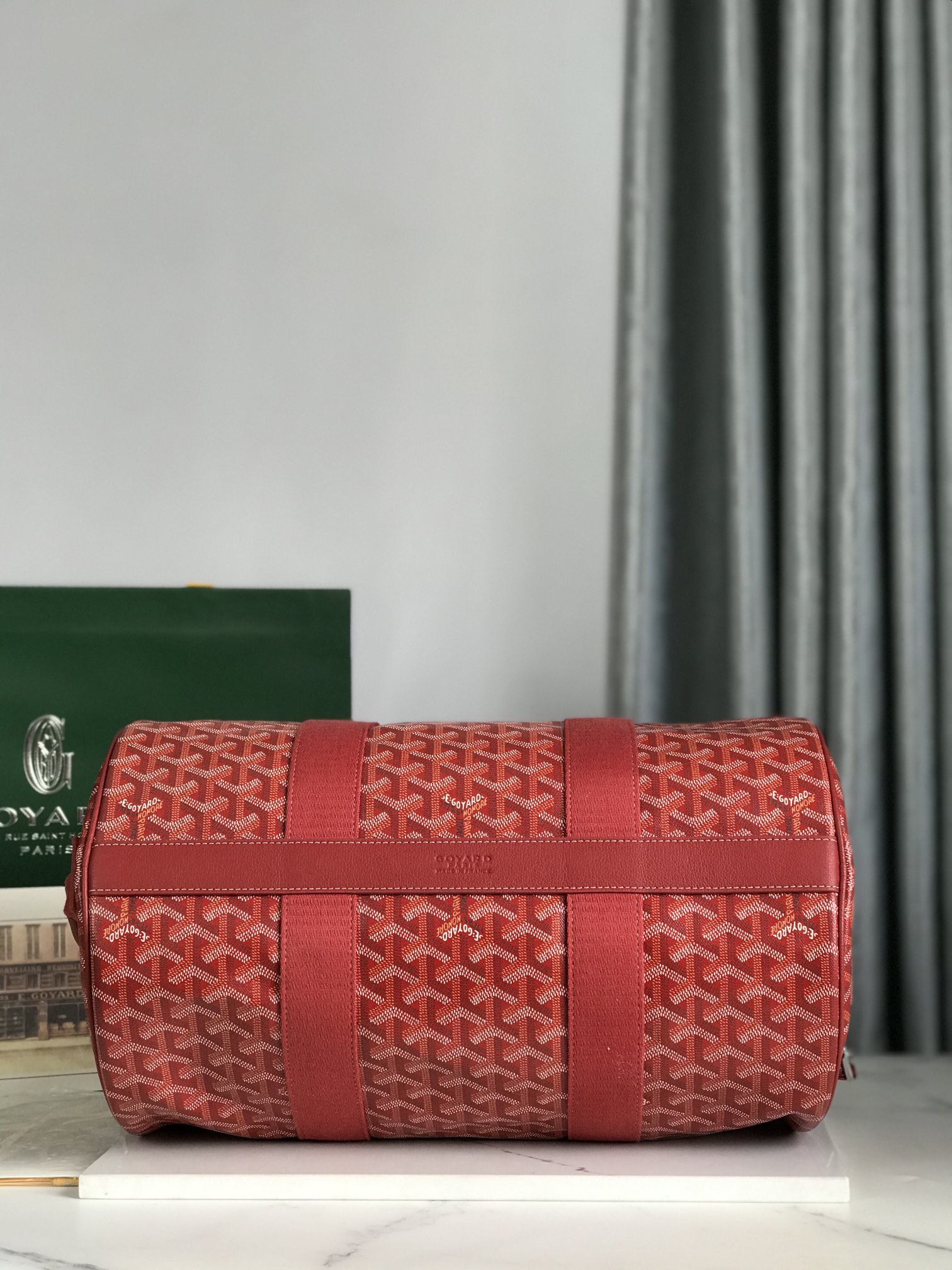 Goyard Barrel 40 Sports Bag Red