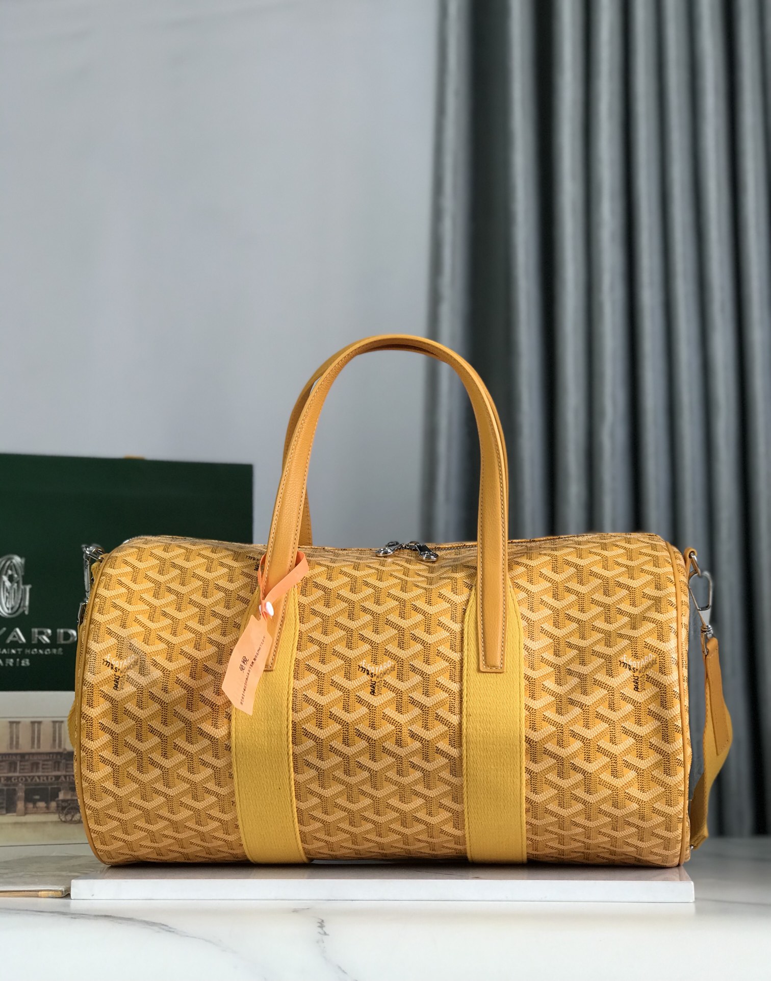 Goyard Barrel 40 Sports Bag Yellow