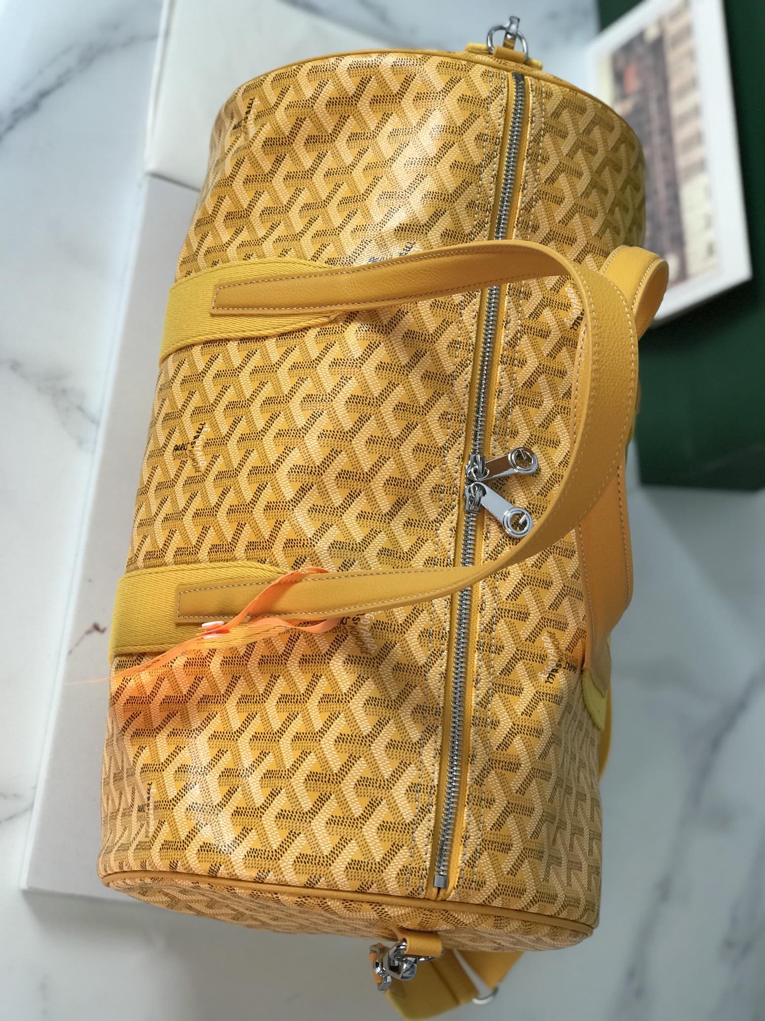 Goyard Barrel 40 Sports Bag Yellow