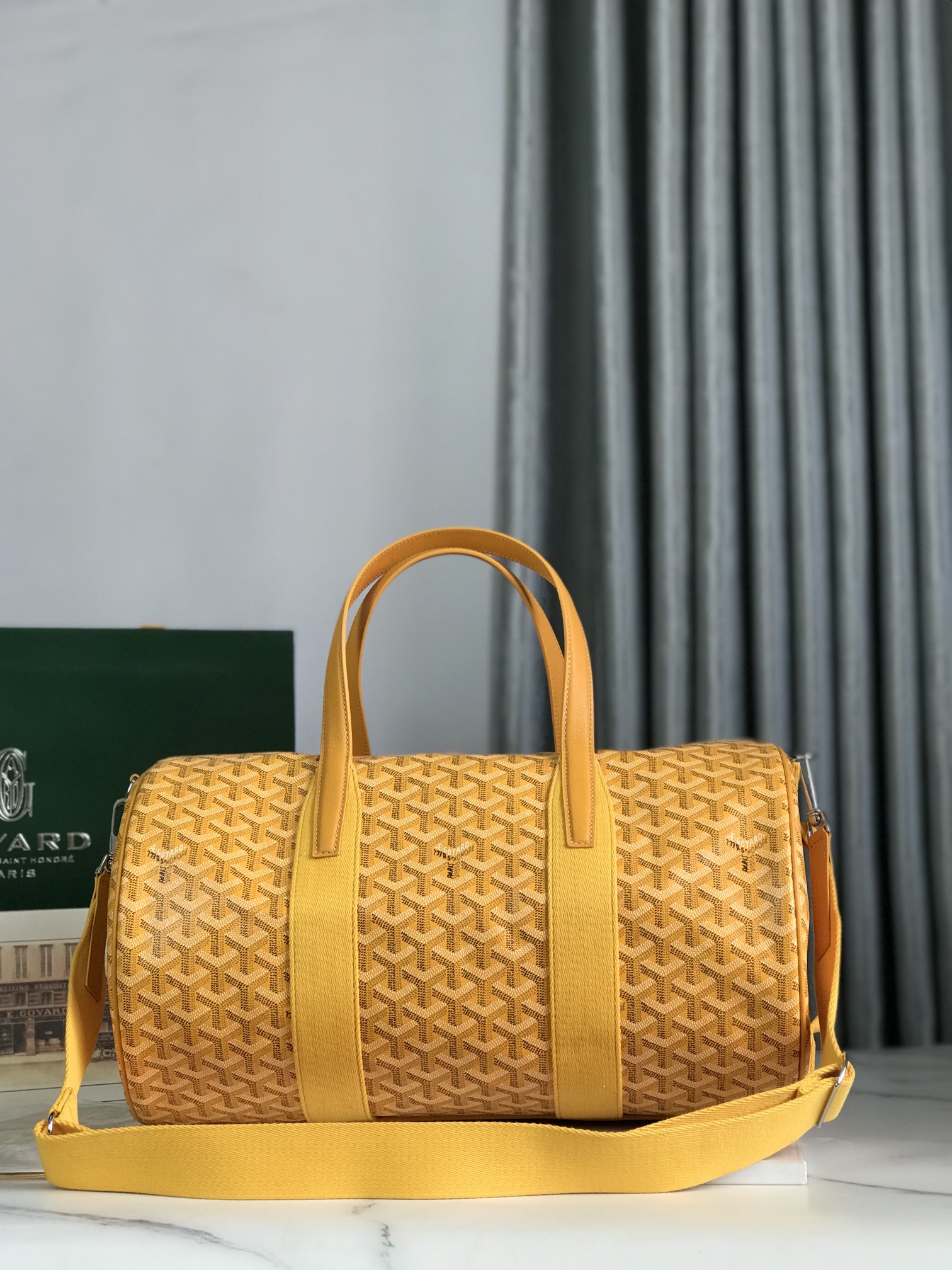 Goyard Barrel 40 Sports Bag Yellow