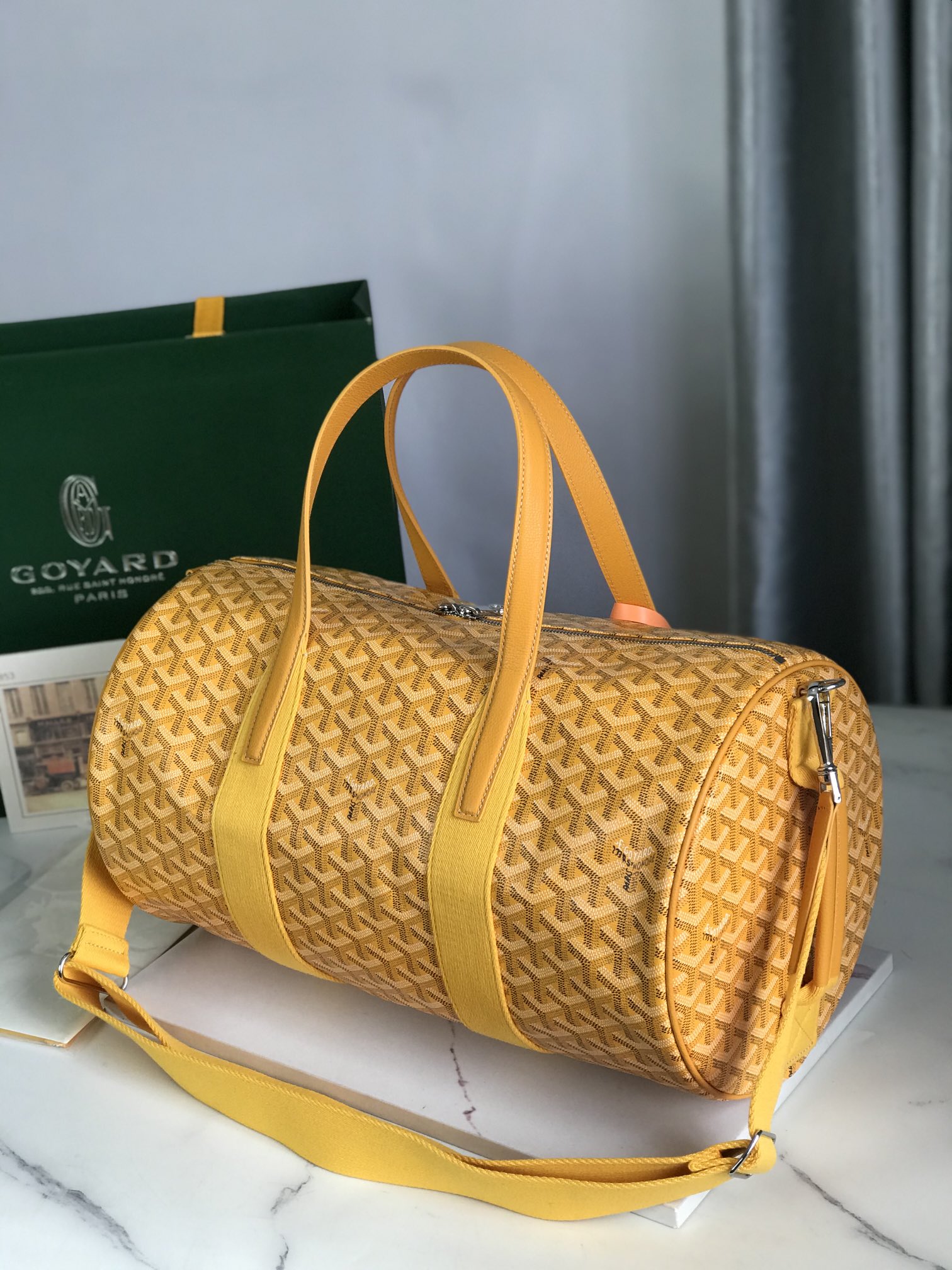 Goyard Barrel 40 Sports Bag Yellow