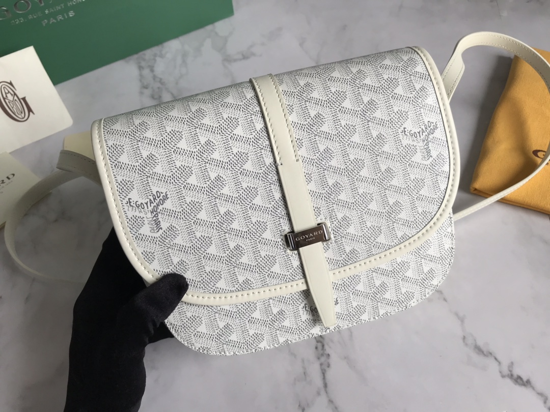 Goyard Belvedere PM Bag Messenger Bag White