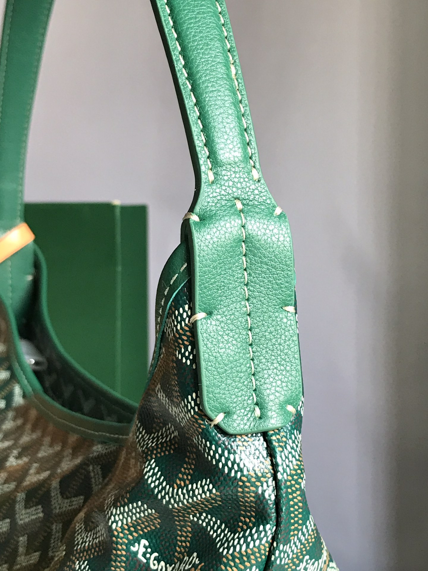 Goyard Boheme Hobo Bag Goyardine Canvas Chevroches Calfskin Green