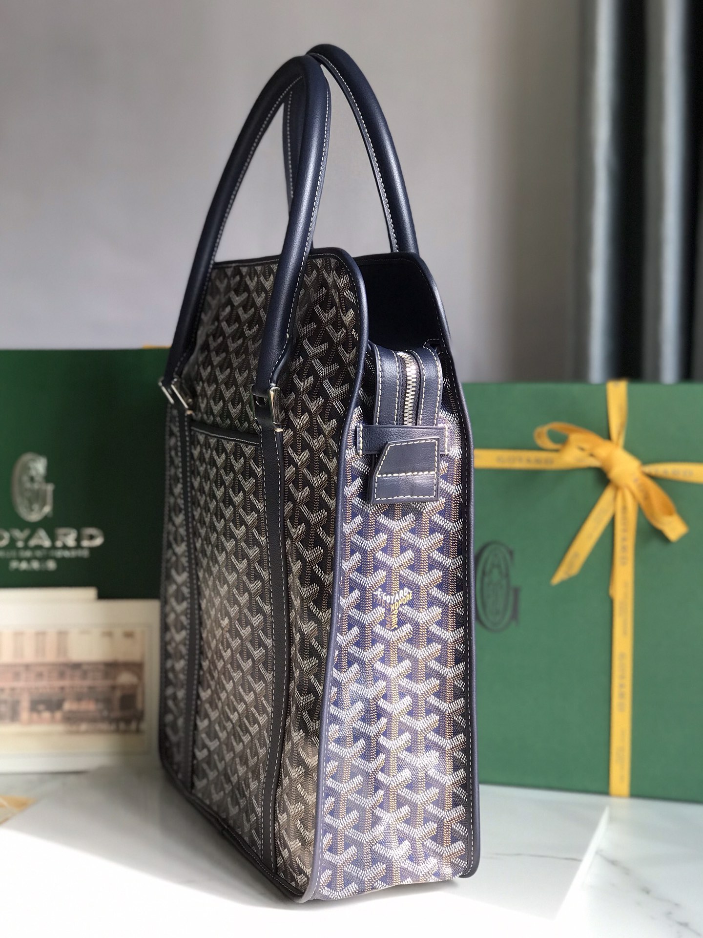 Goyard Bourgogne Bag Dark Blue