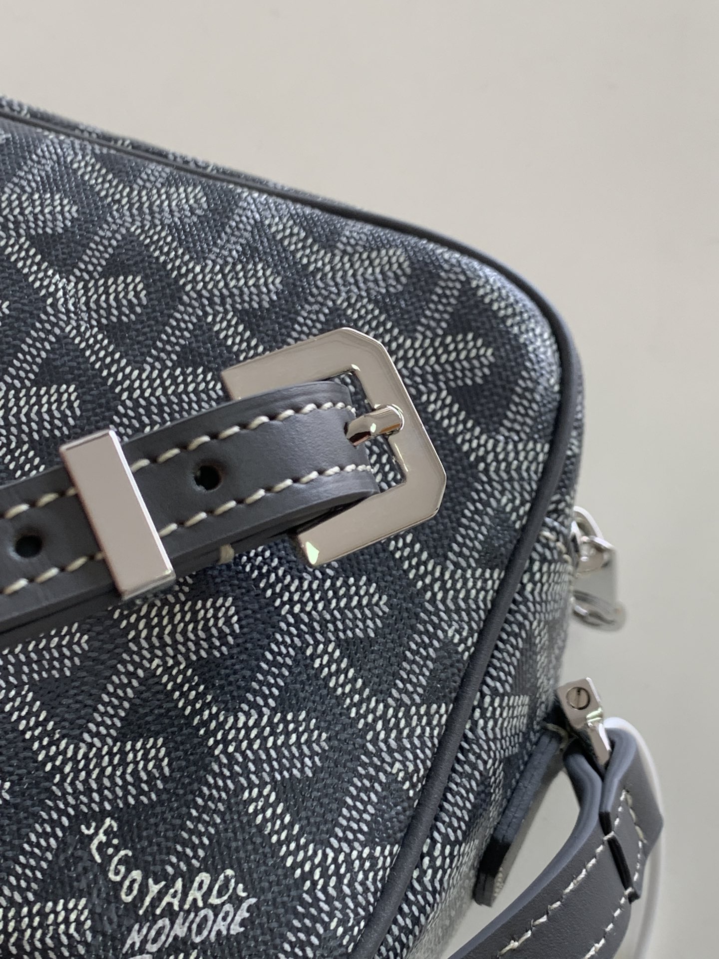 Goyard Cap-Vert PM Bag Canvas and Cervon Calfskin Gray