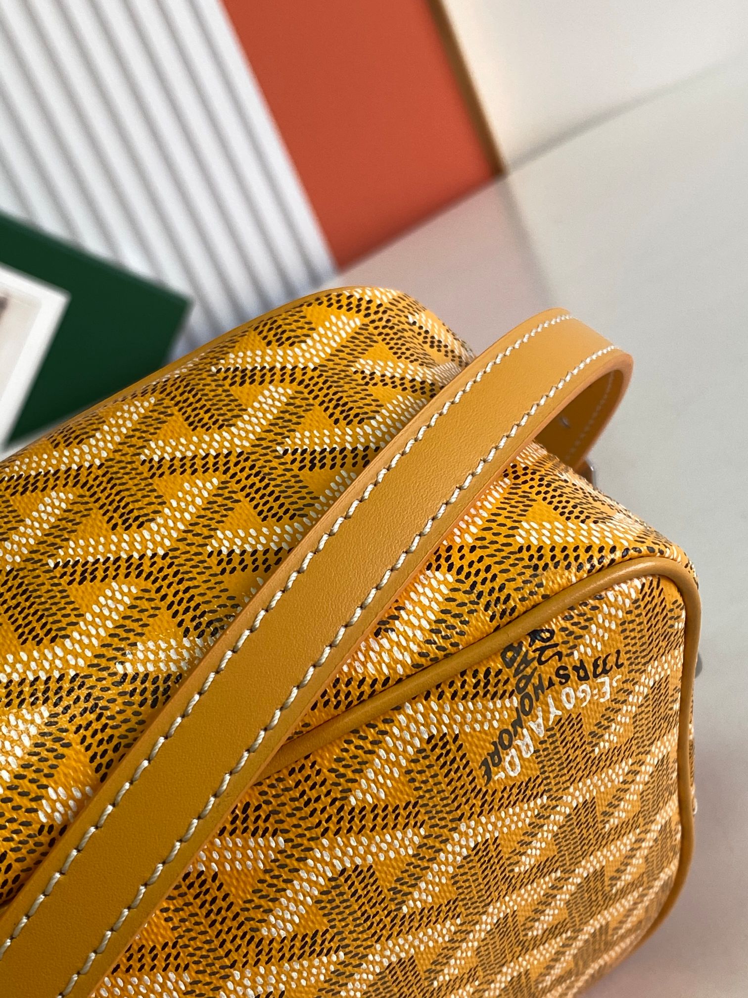 Goyard Cap-Vert PM Bag Canvas and Cervon Calfskin Yellow