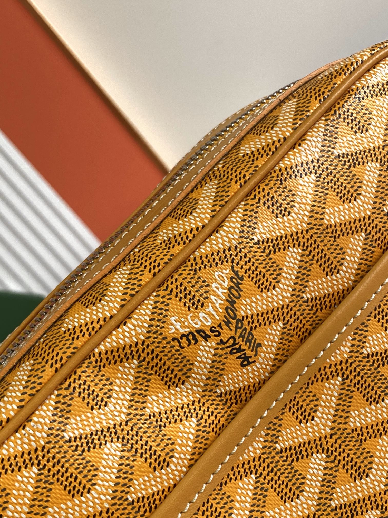 Goyard Cap-Vert PM Bag Canvas and Cervon Calfskin Yellow