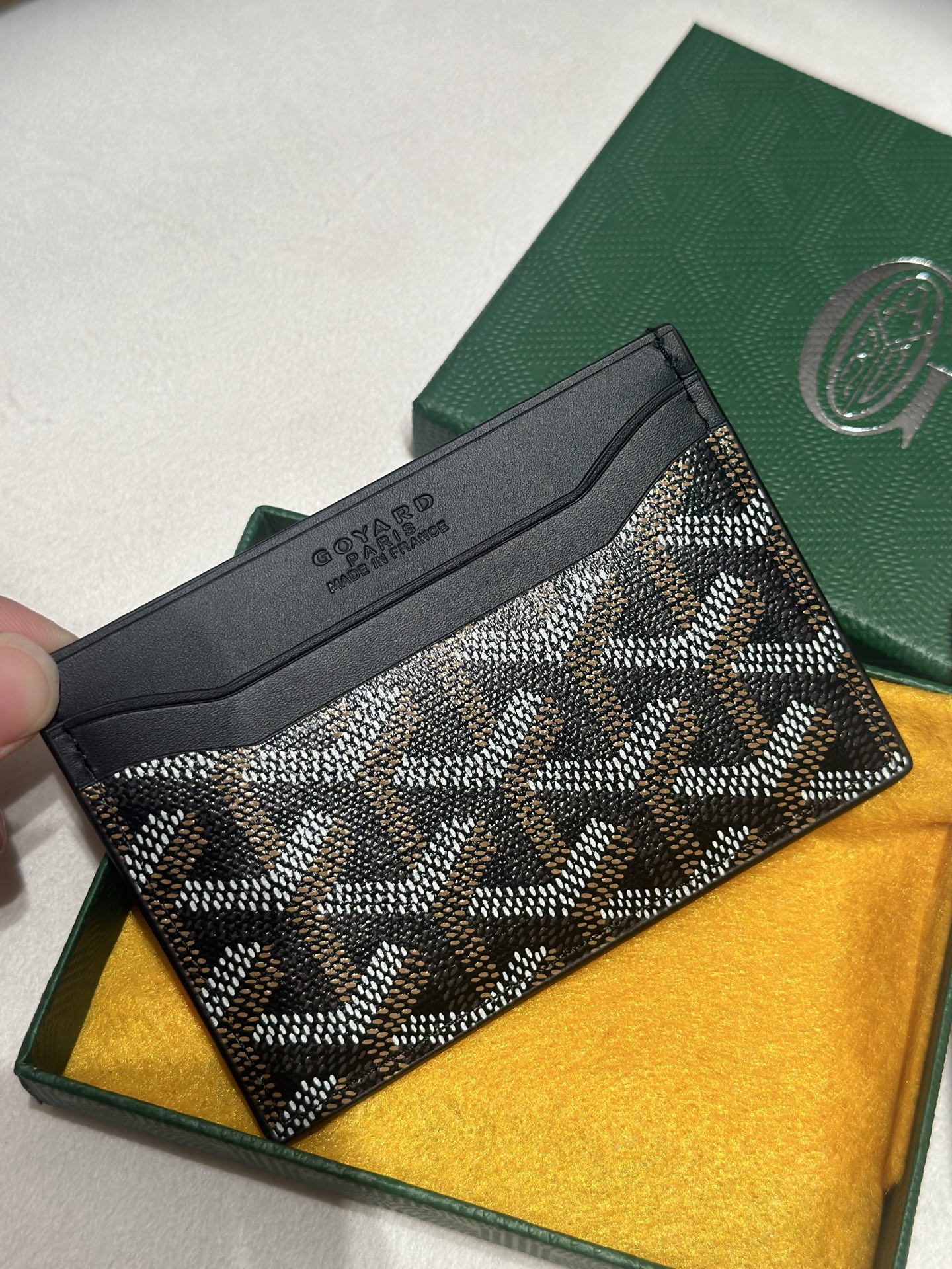 Goyard Card Bag Black