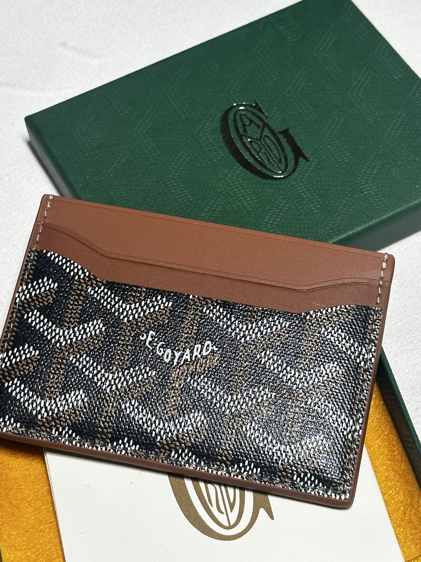 Goyard Card Bag Coffee