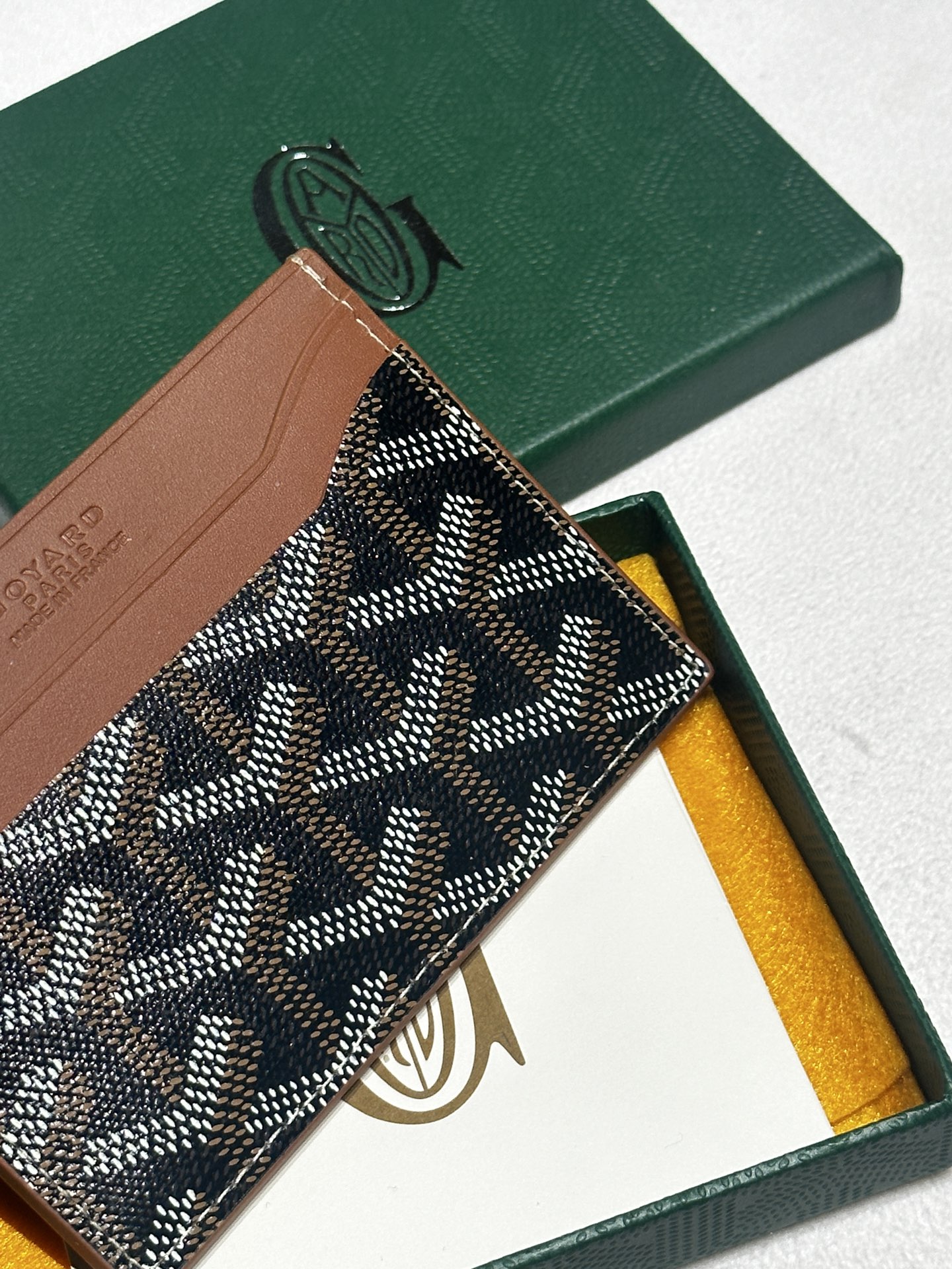 Goyard Card Bag Coffee