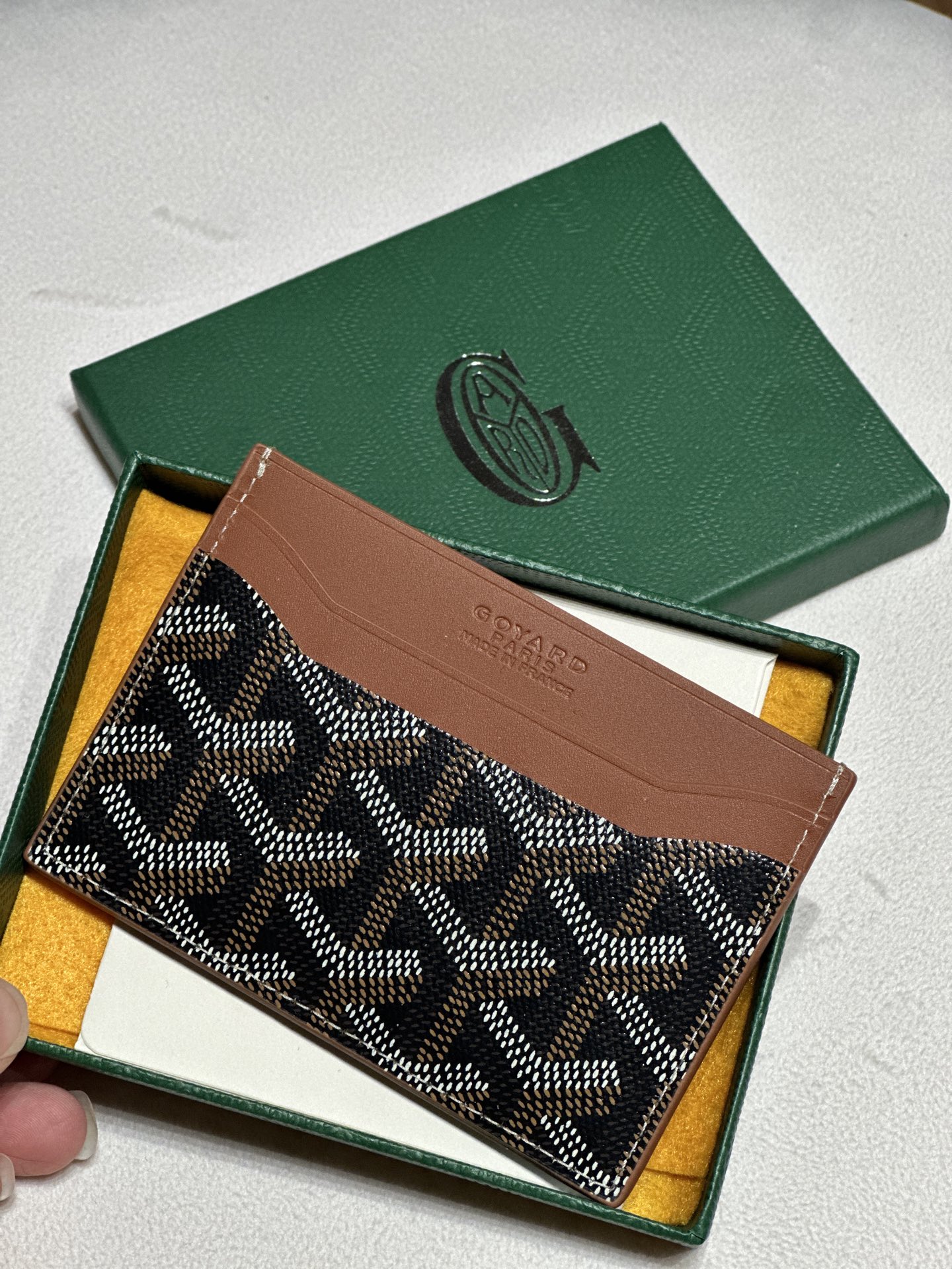 Goyard Card Bag Coffee