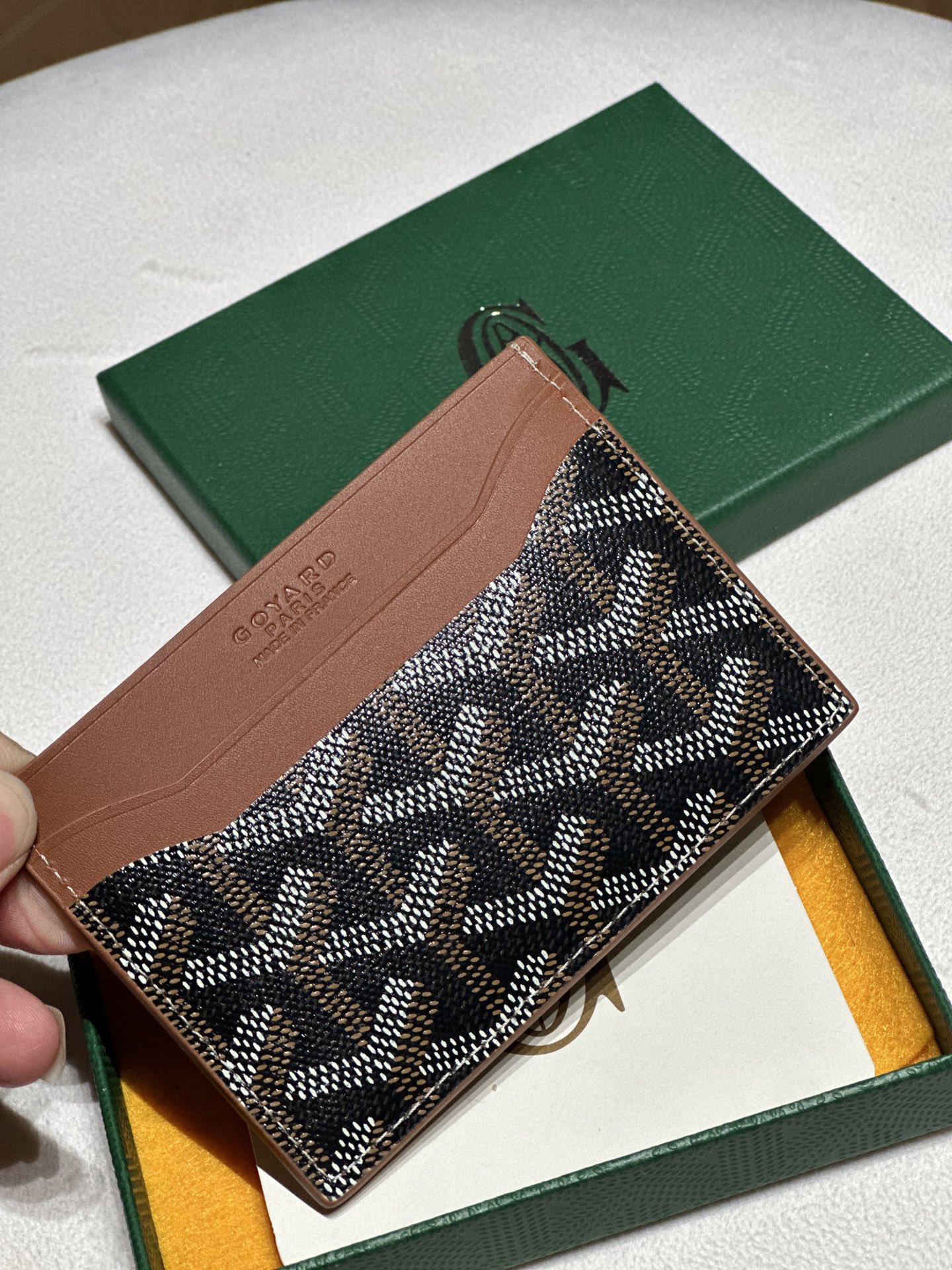 Goyard Card Bag Coffee