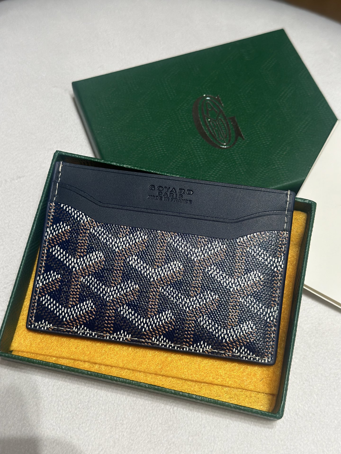 Goyard Card Bag Dark Blue