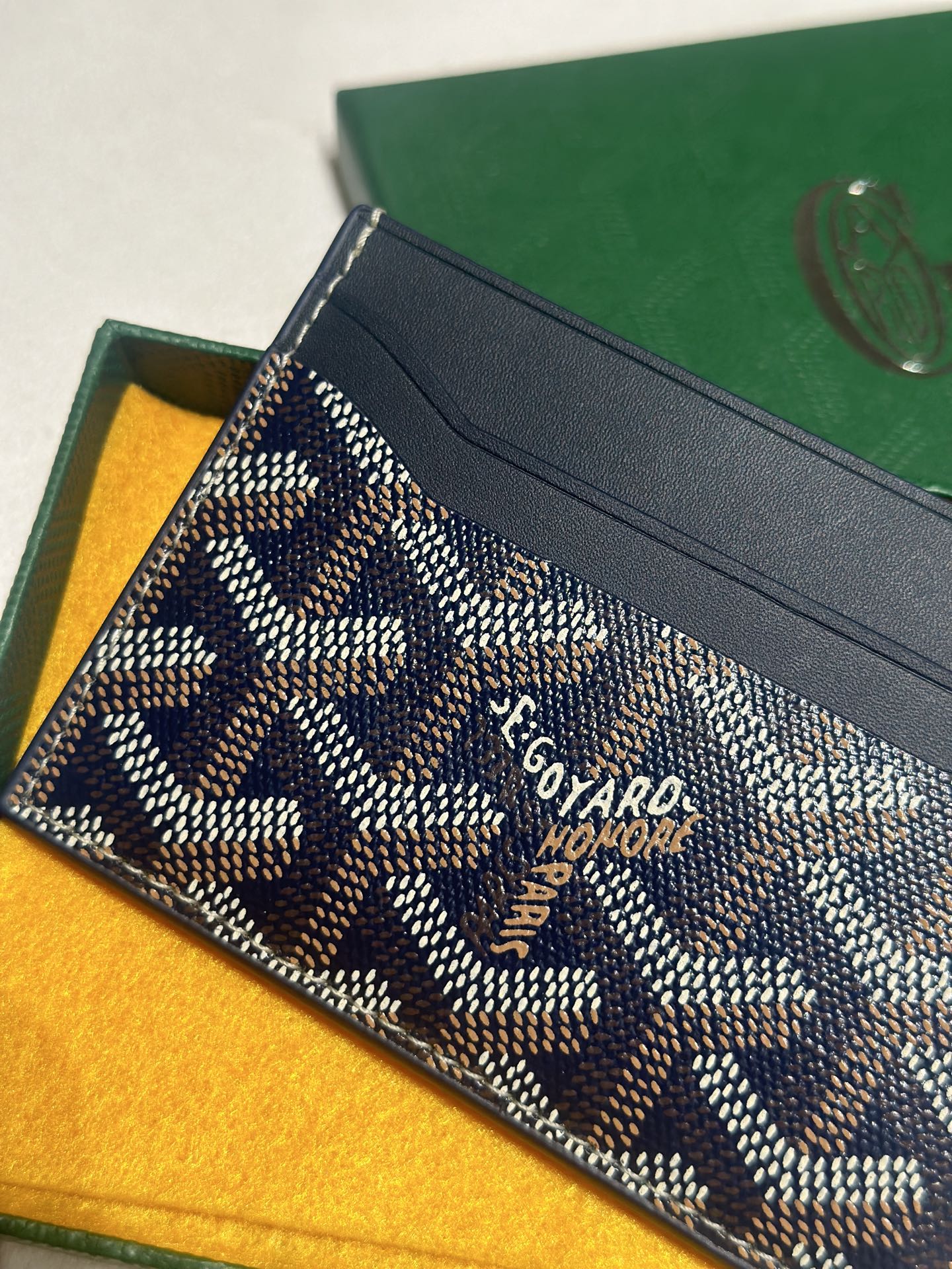 Goyard Card Bag Dark Blue