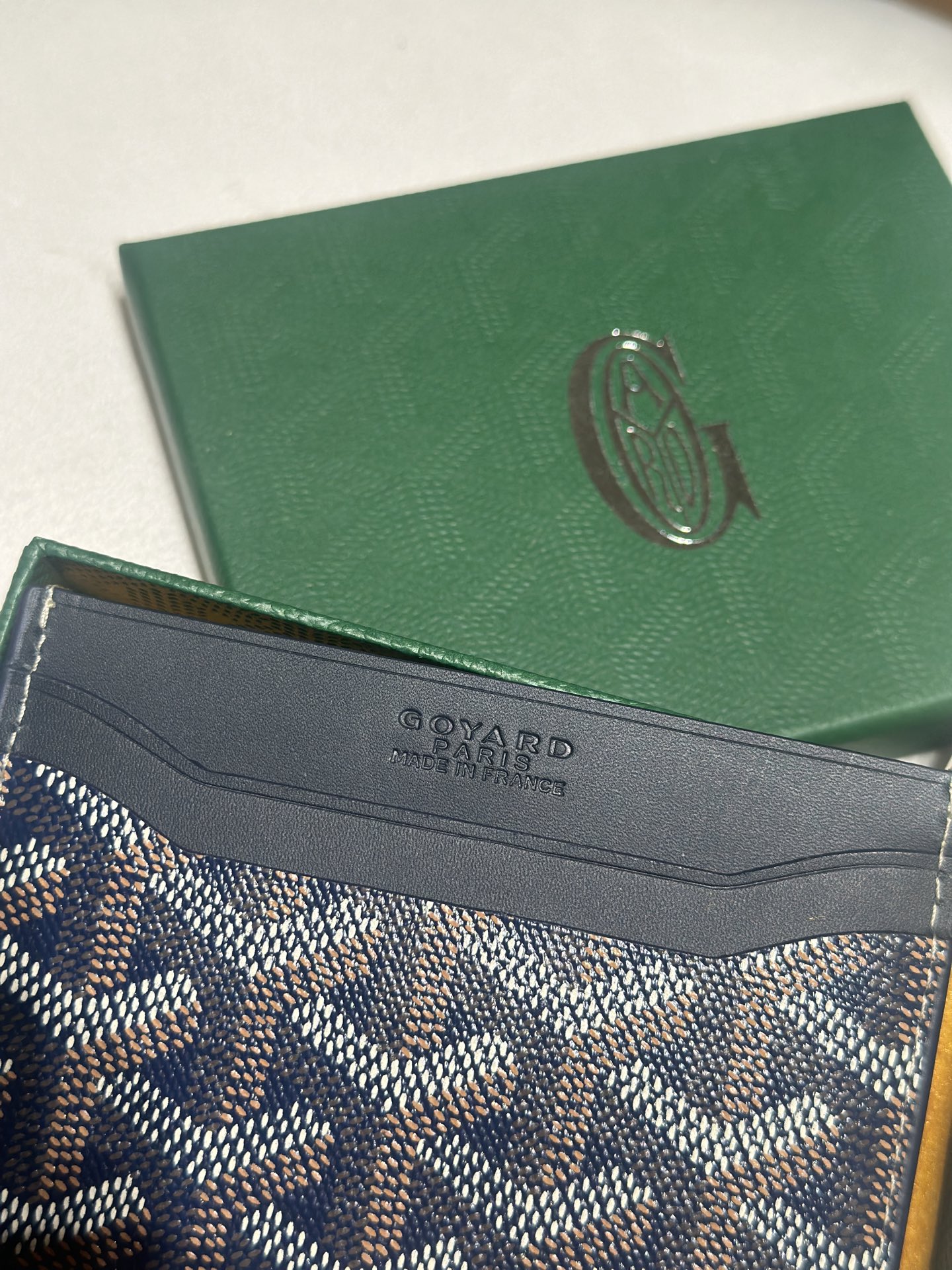 Goyard Card Bag Dark Blue