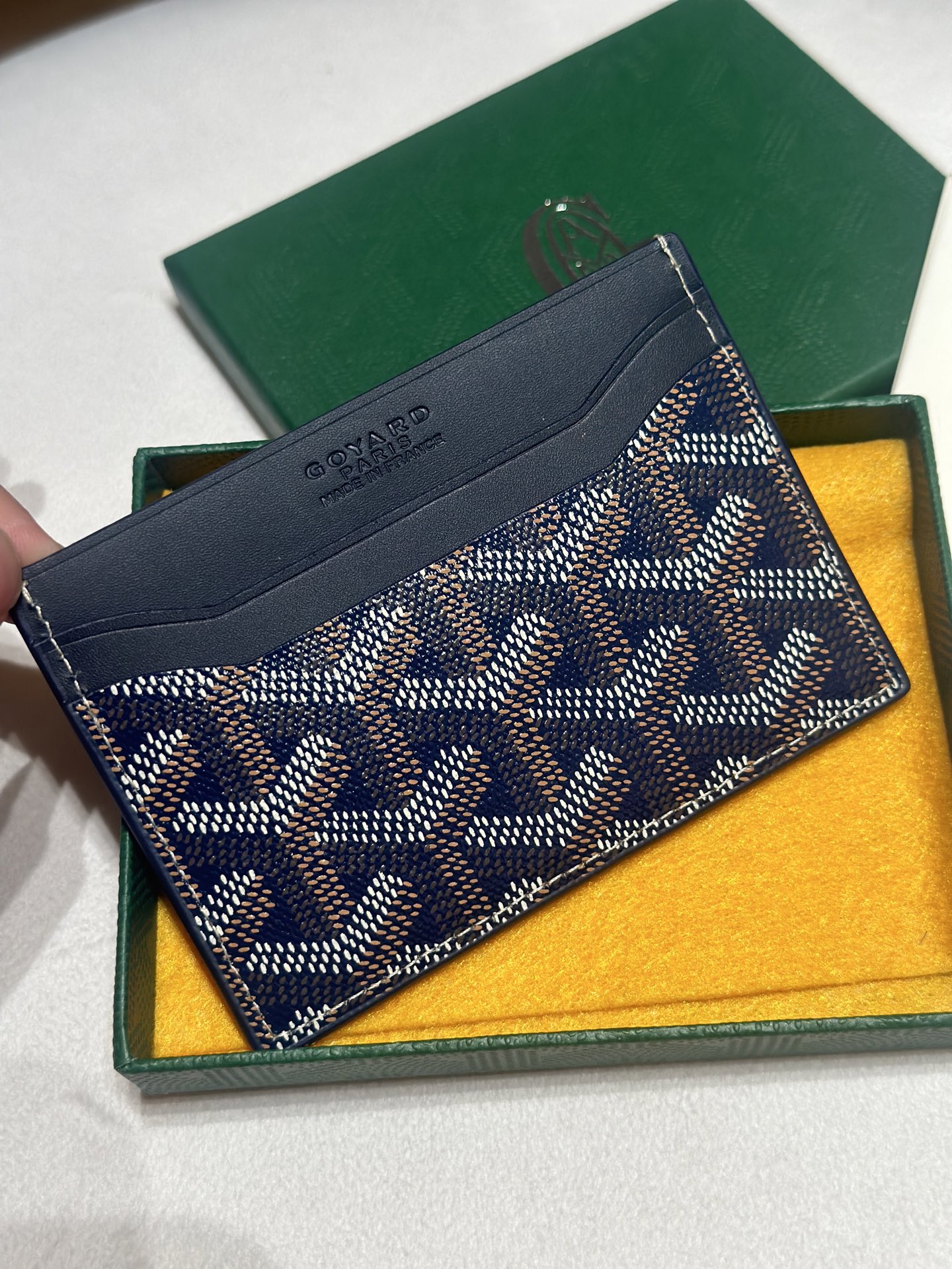 Goyard Card Bag Dark Blue