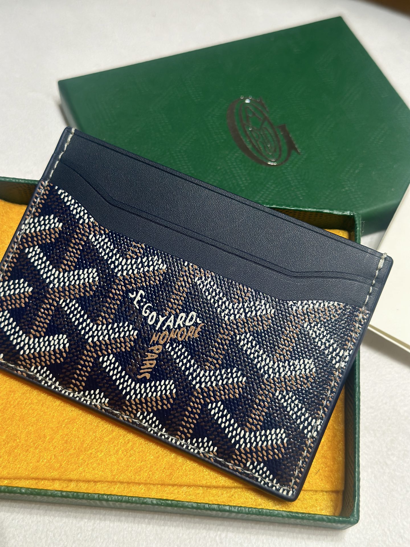 Goyard Card Bag Dark Blue