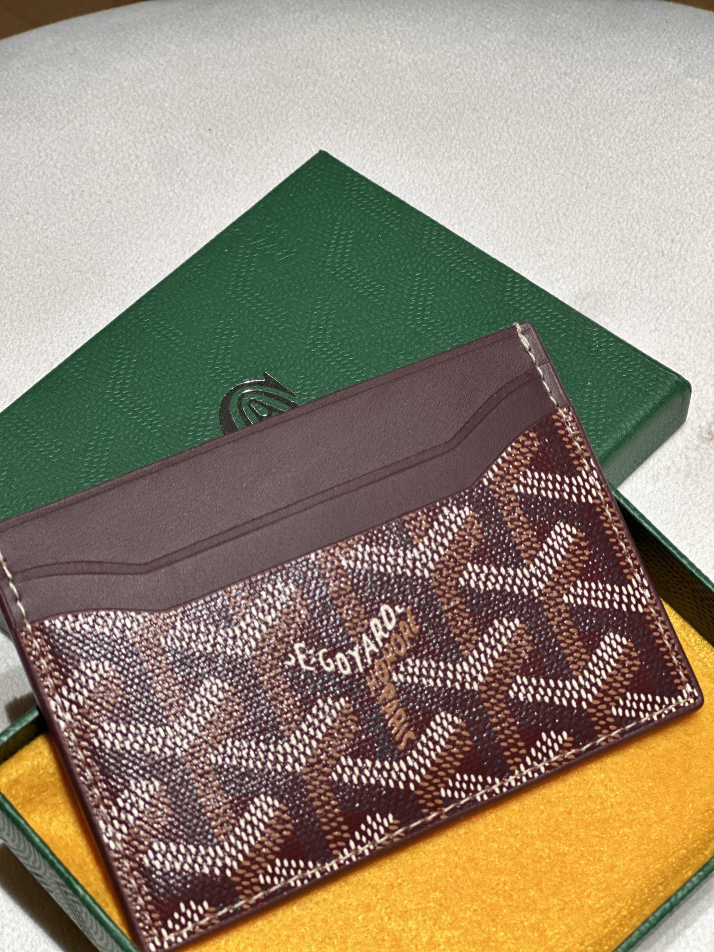 Goyard Card Bag Dark Coffee