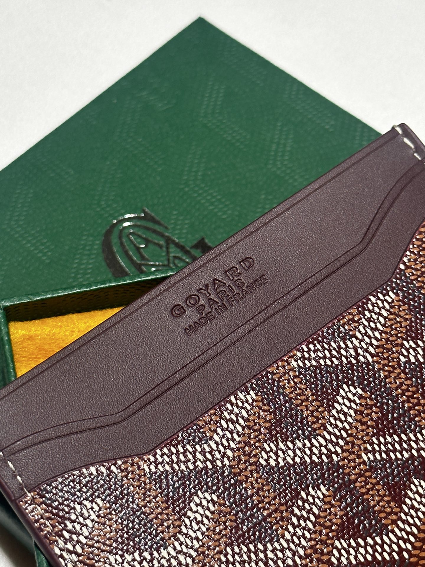 Goyard Card Bag Dark Coffee