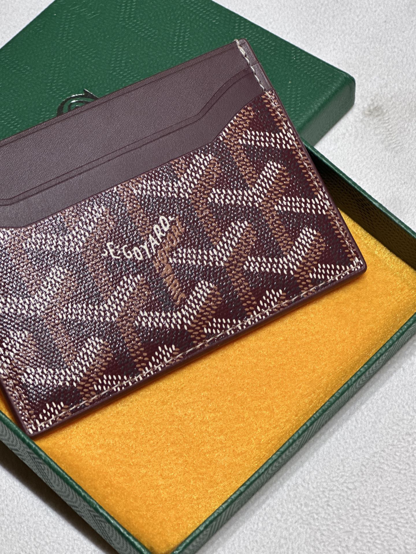 Goyard Card Bag Dark Coffee