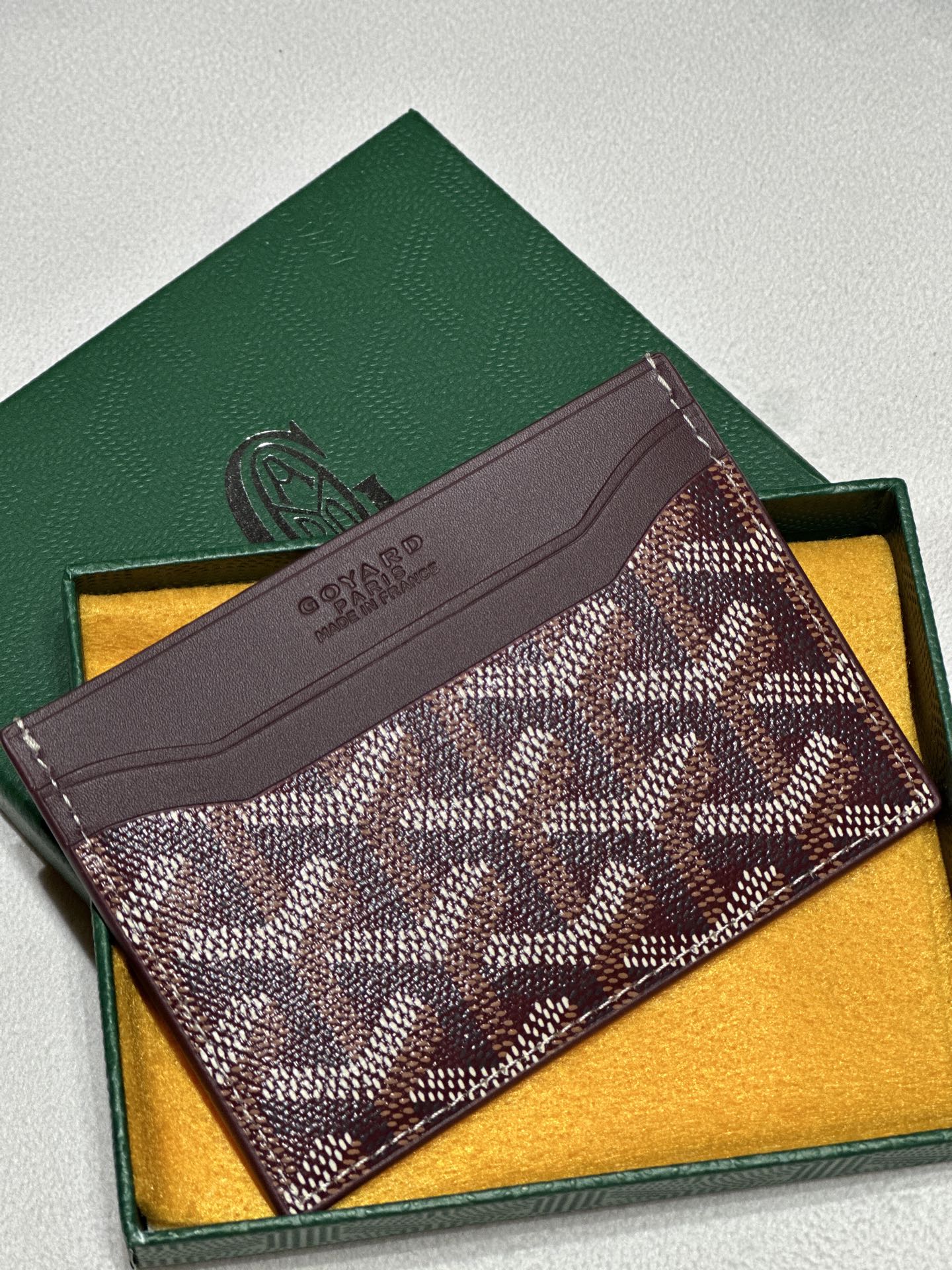 Goyard Card Bag Dark Coffee